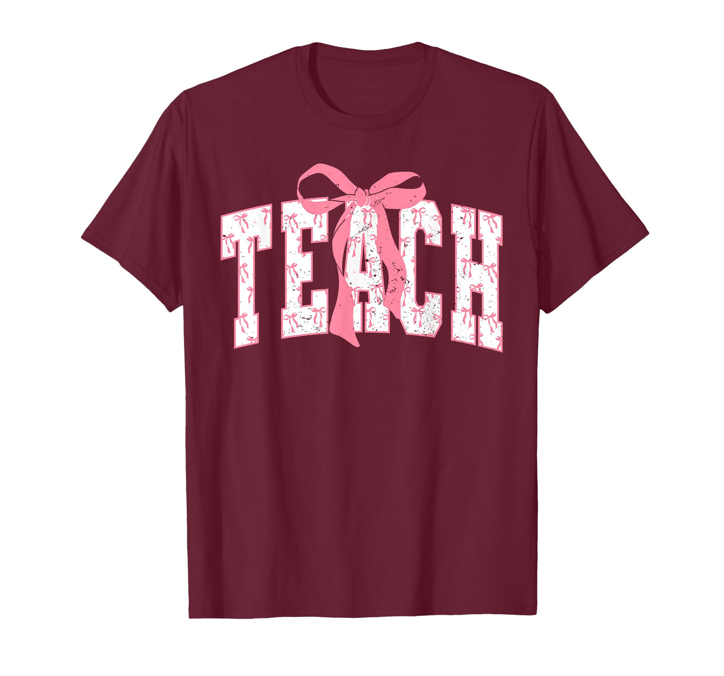 Teach Coquette Bow Teacher Happy First Day Back To School T-Shirt