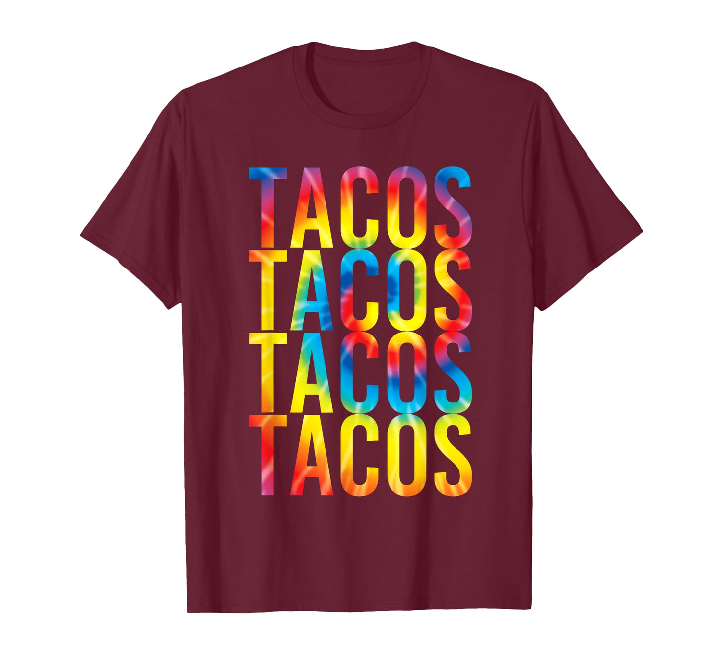 Retro Tacos Vintage Tie Dye Taco Tuesday Mexican Tee T-Shirt