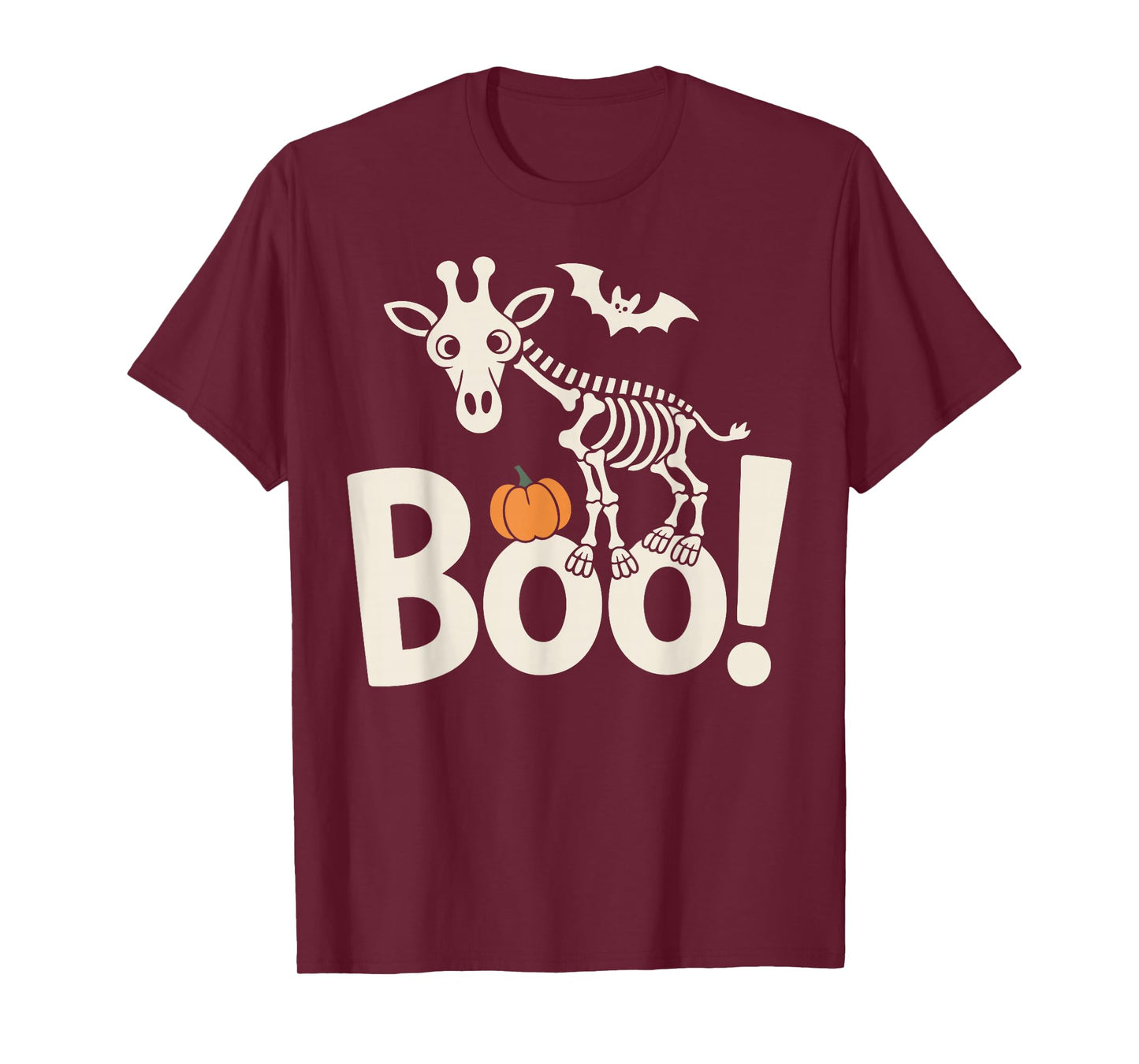 Skeleton Giraffe Halloween Costume Zoo Lover Funny Animal T-Shirt