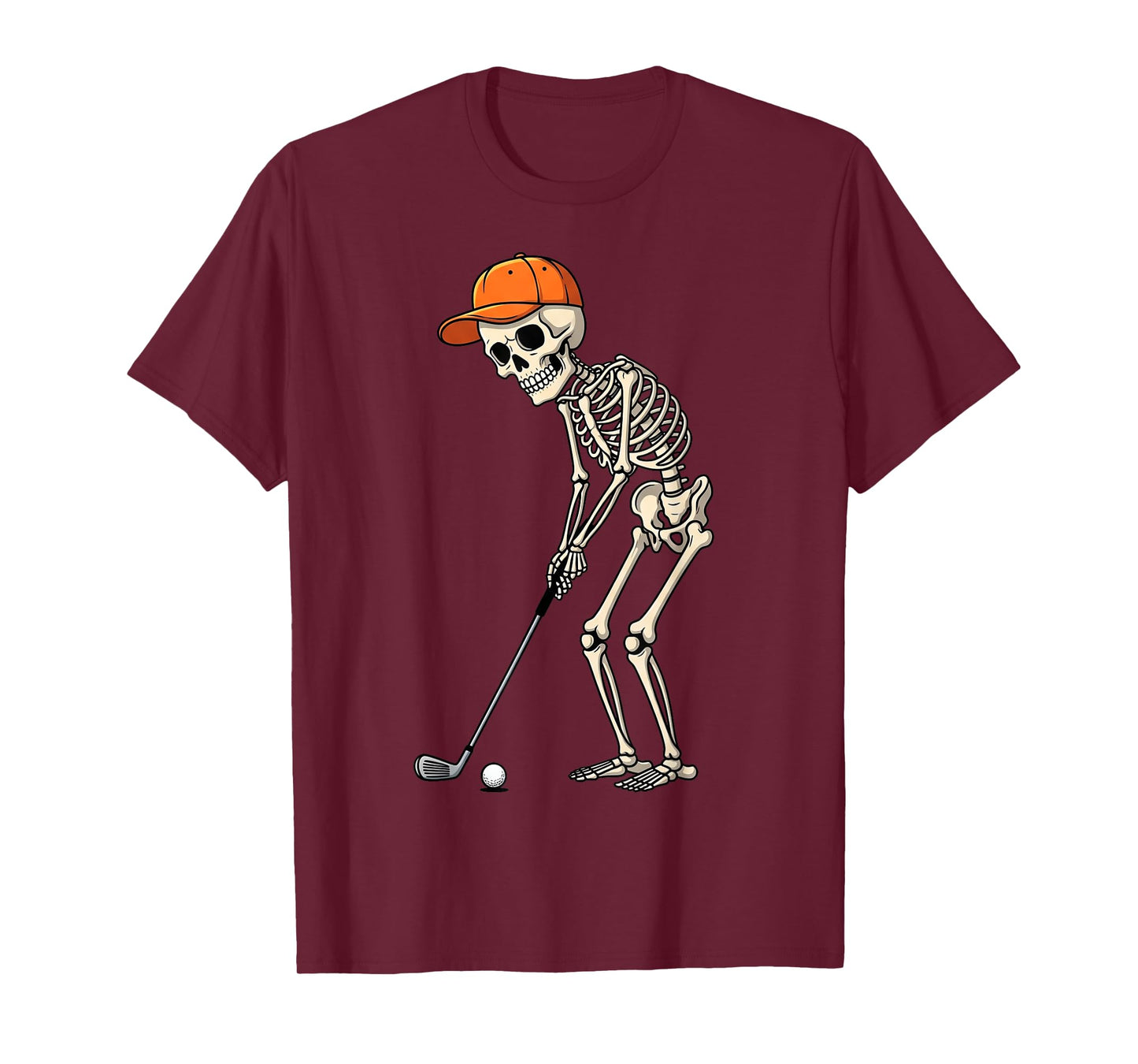 Skeleton Golf Halloween Costume Gifts for Men Women Kids T-Shirt