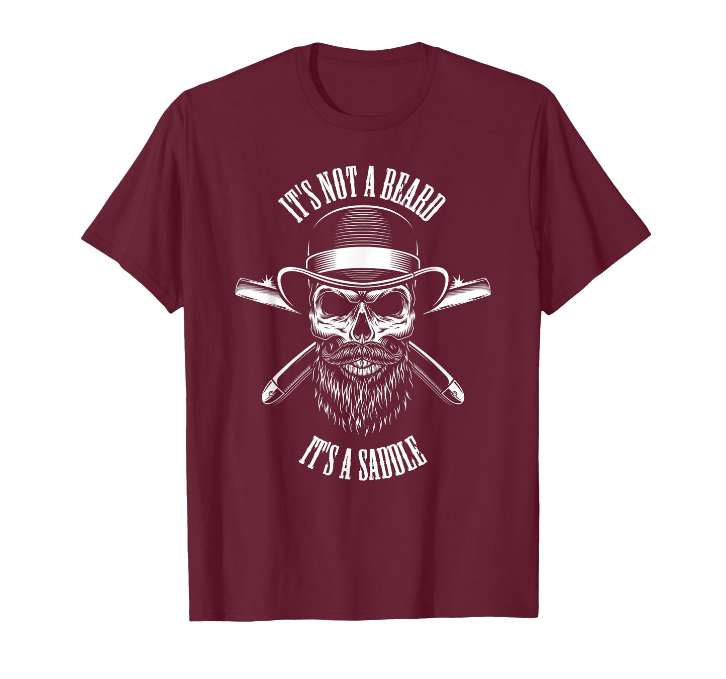 It's Not A Beard It's A Saddle Funny Beard T-Shirt