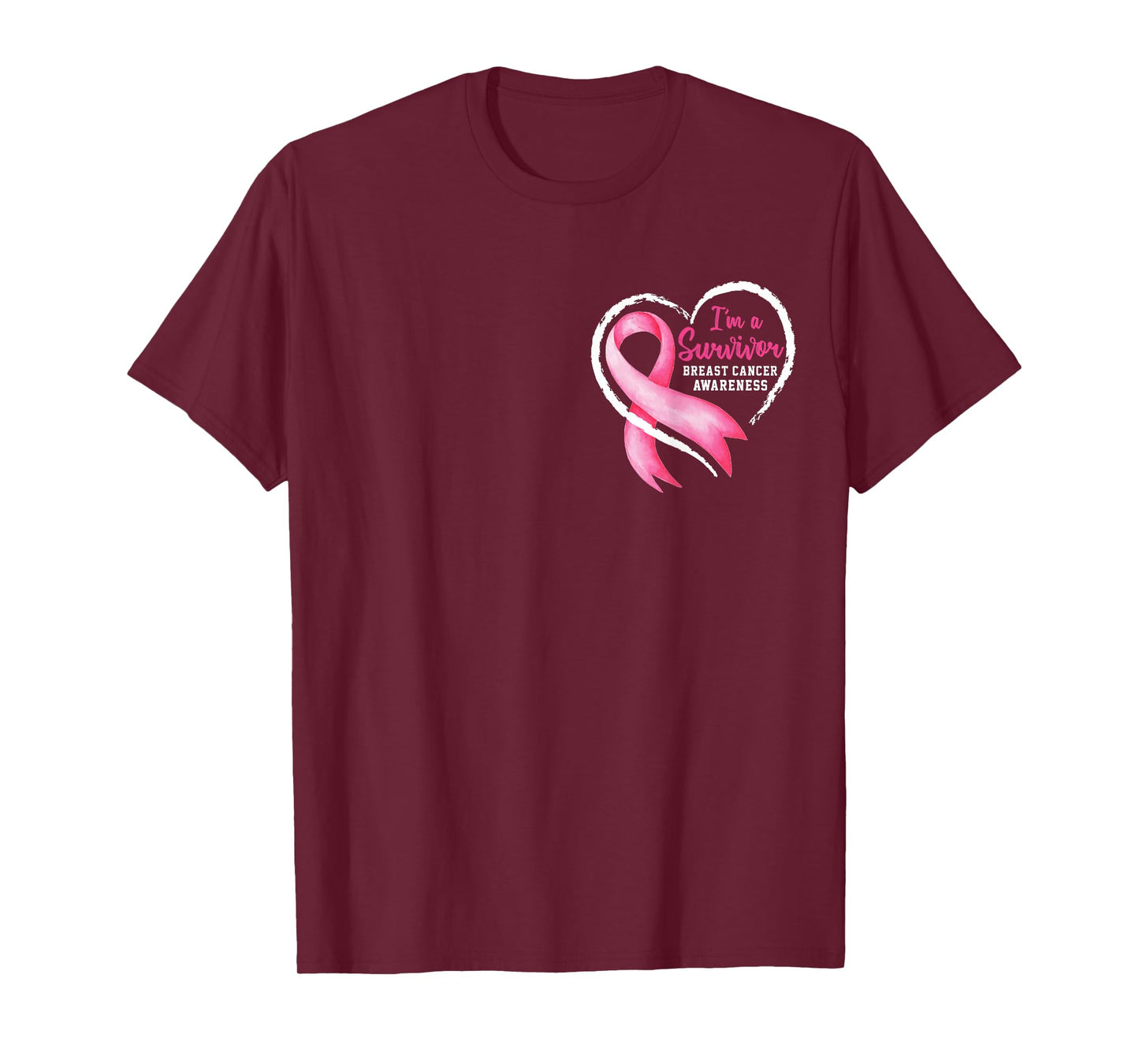 I'm a Survivor Breast Cancer Awareness Ribbon Pink Women Mom T-Shirt