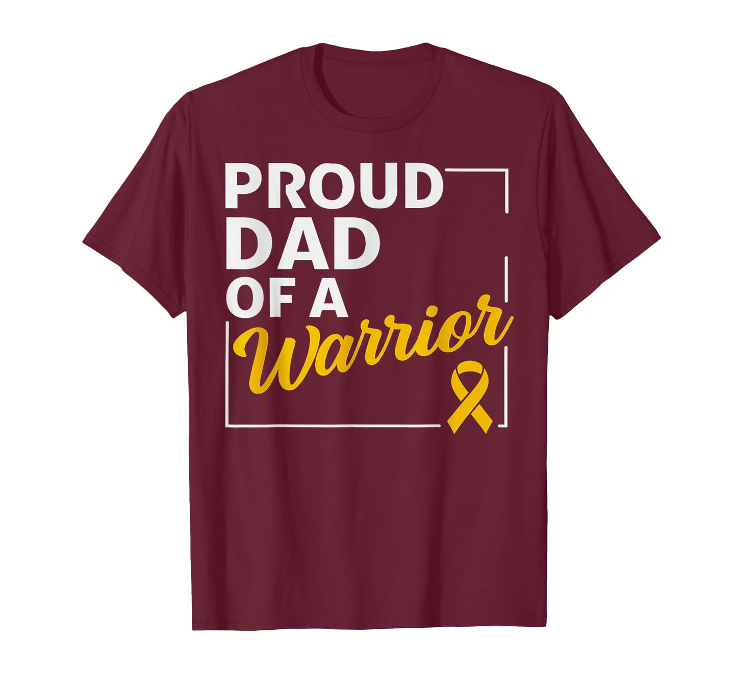 Proud Dad Of A warrior Childhood Cancer Awareness T-Shirt