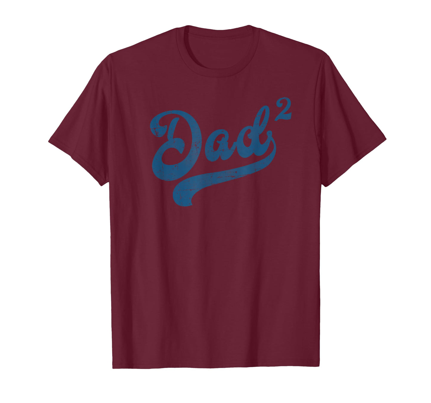 Dad2 Squared Vintage Father's Day Tee Daddy of 2 Kids Father T-Shirt
