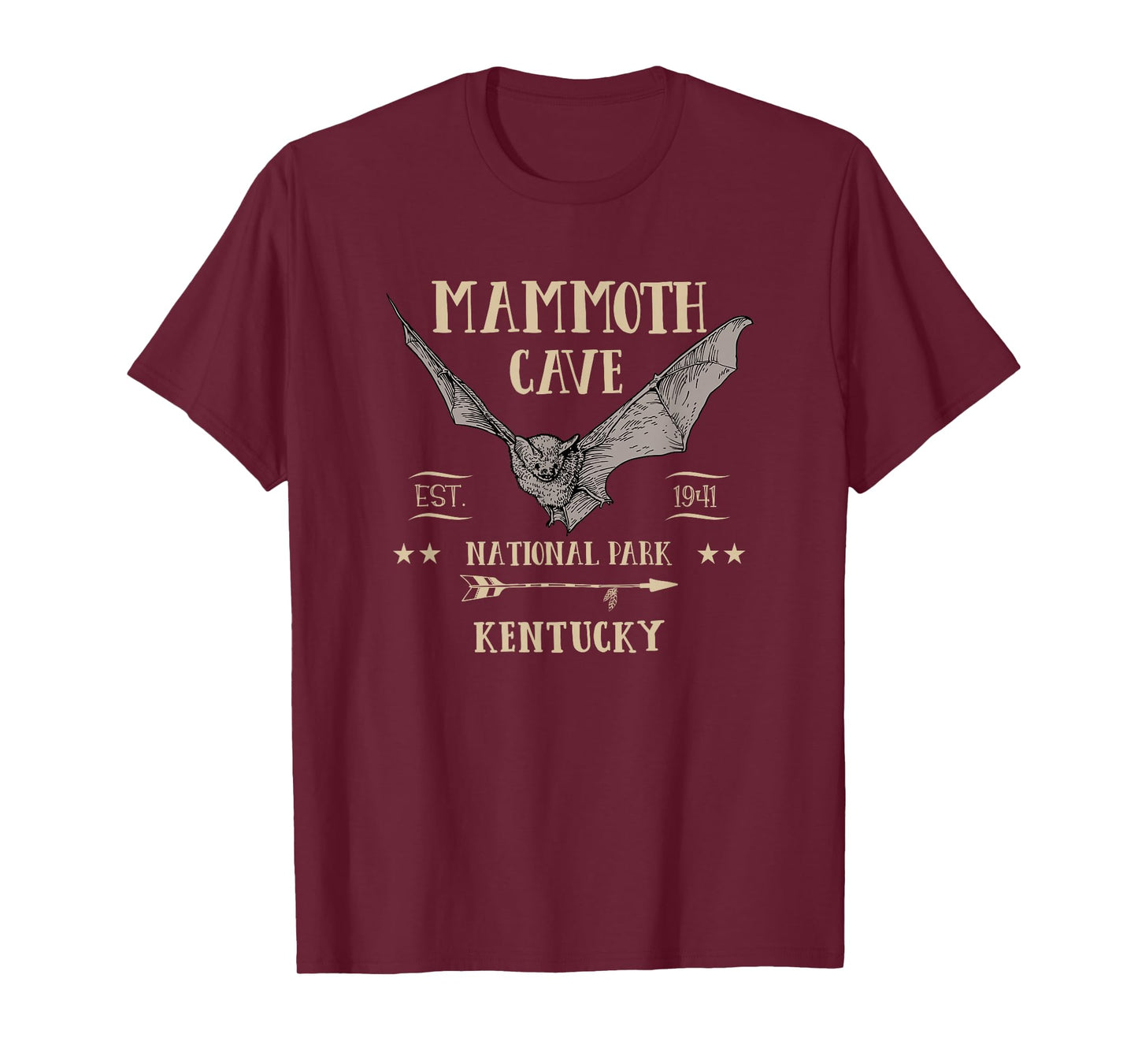 MAMMOTH CAVE NATIONAL PARK Bat Kentucky tourist souvenir T-Shirt