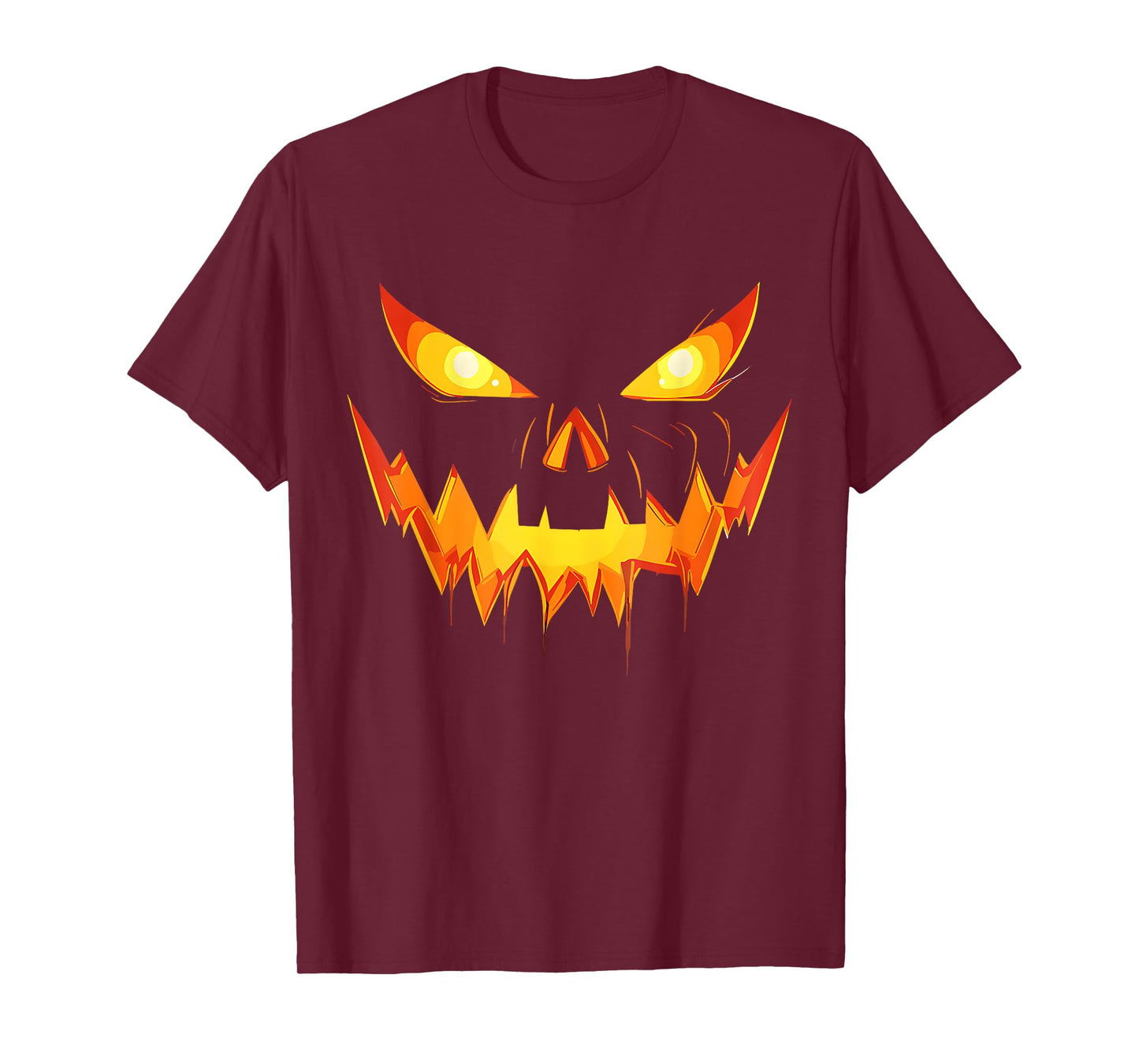 Scary Pumpkin Jack O Lantern Face Halloween Men Boys Kids T-Shirt