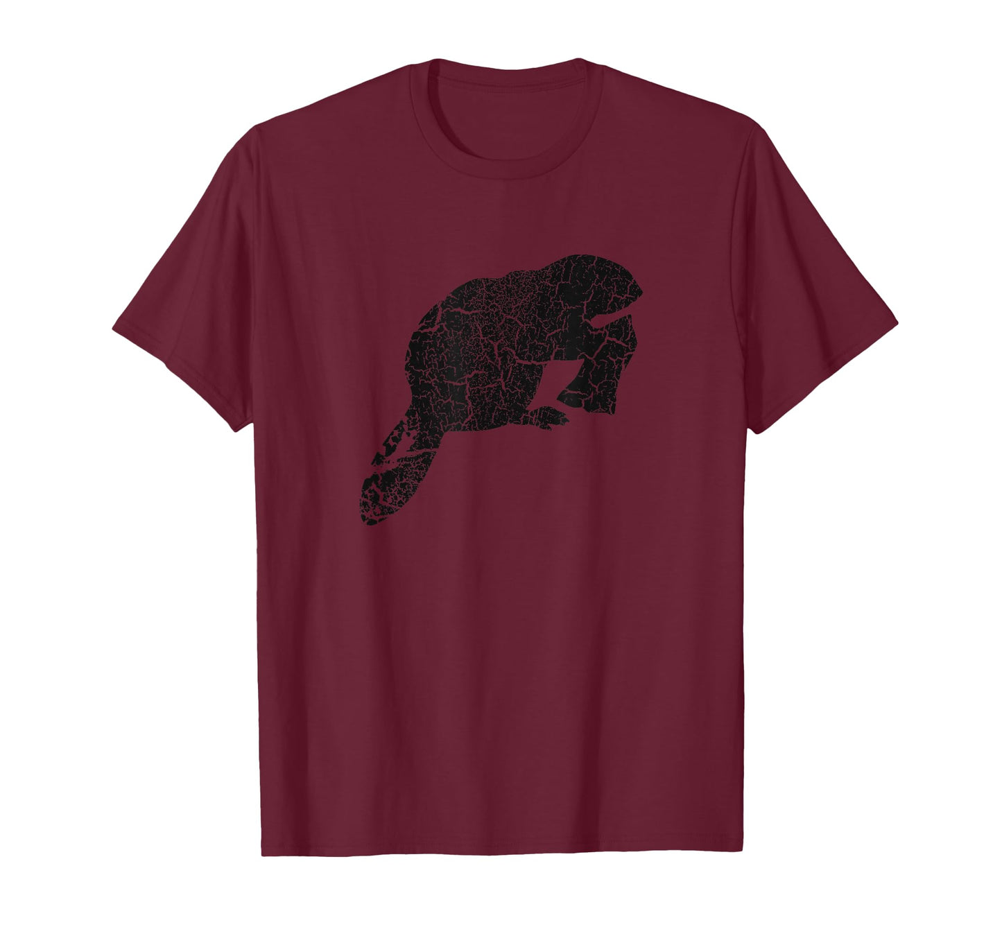 Beaver Distressed Print - Vintage Beaver T-Shirt