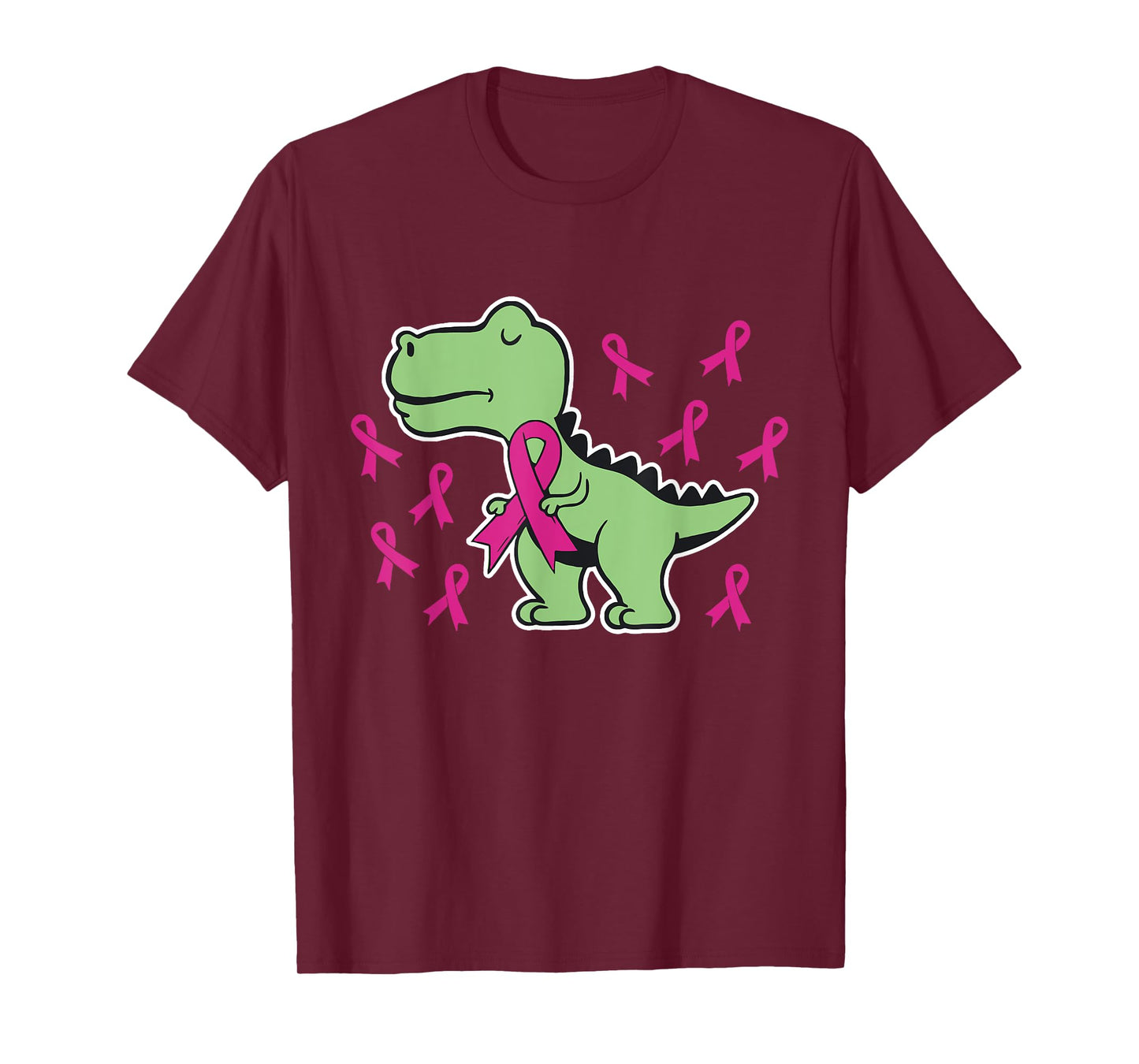 Pink Ribbon T-Rex Kids Breast Cancer Awareness Boys Toddler T-Shirt