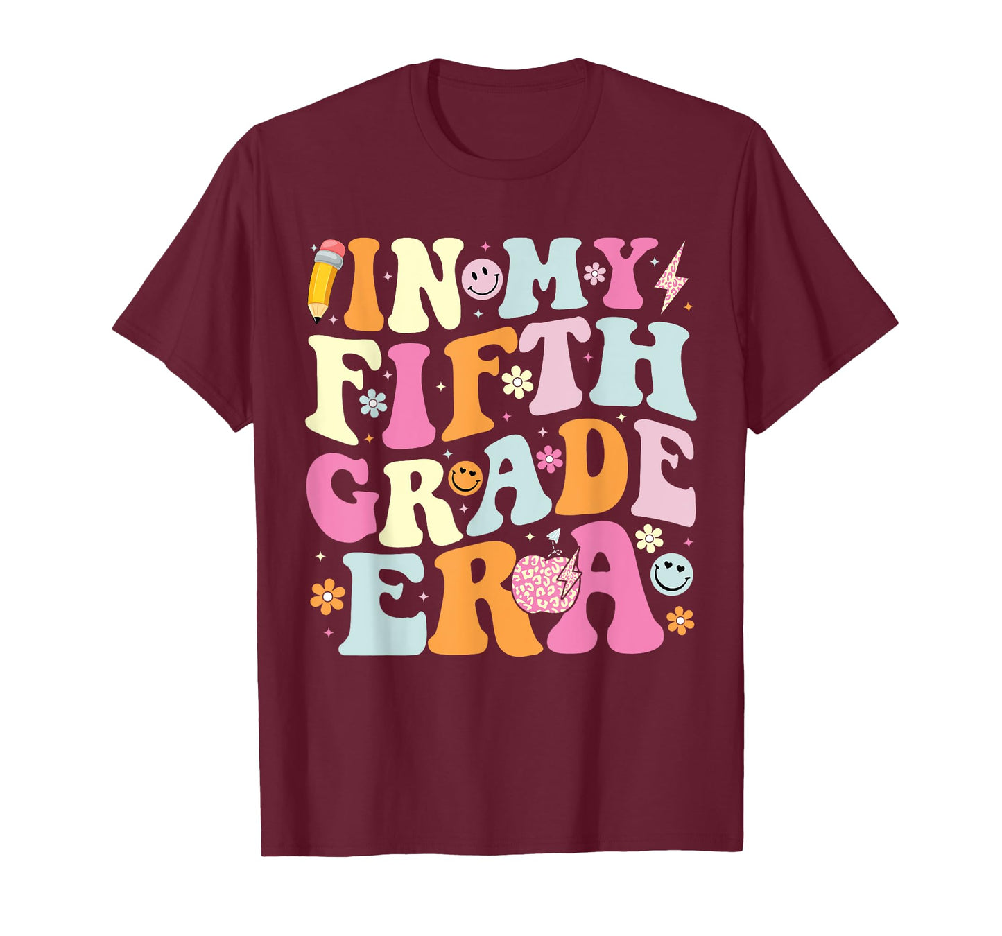 In My Fifth Grade Era Cool 5th Grade Teacher Back to School T-Shirt for Men Women Kids