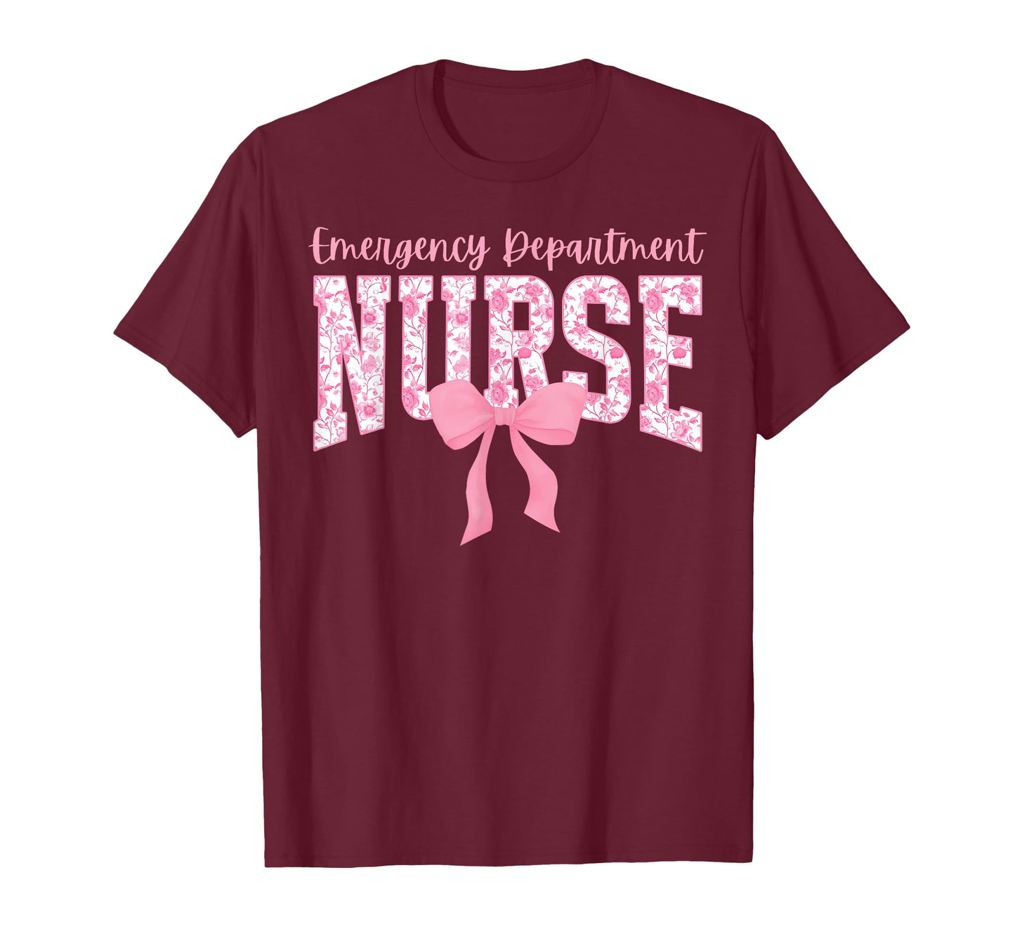 Emergency Department Nurse Coquette Bow ER Emergency Room T-Shirt