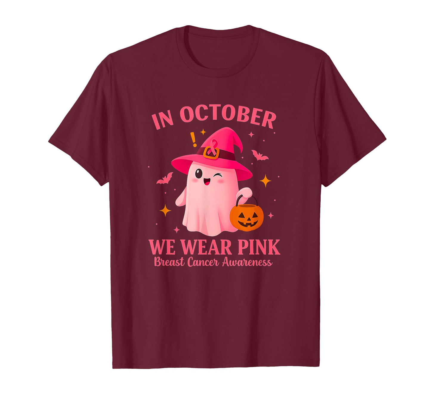 in October We Wear Pink – Breast Cancer Awareness T-Shirt