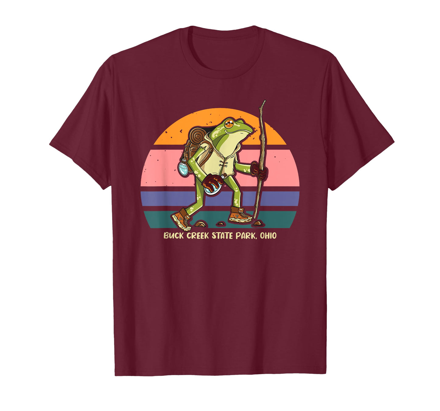 Buck Creek State Park Ohio Hiking Walking Frog T-Shirt