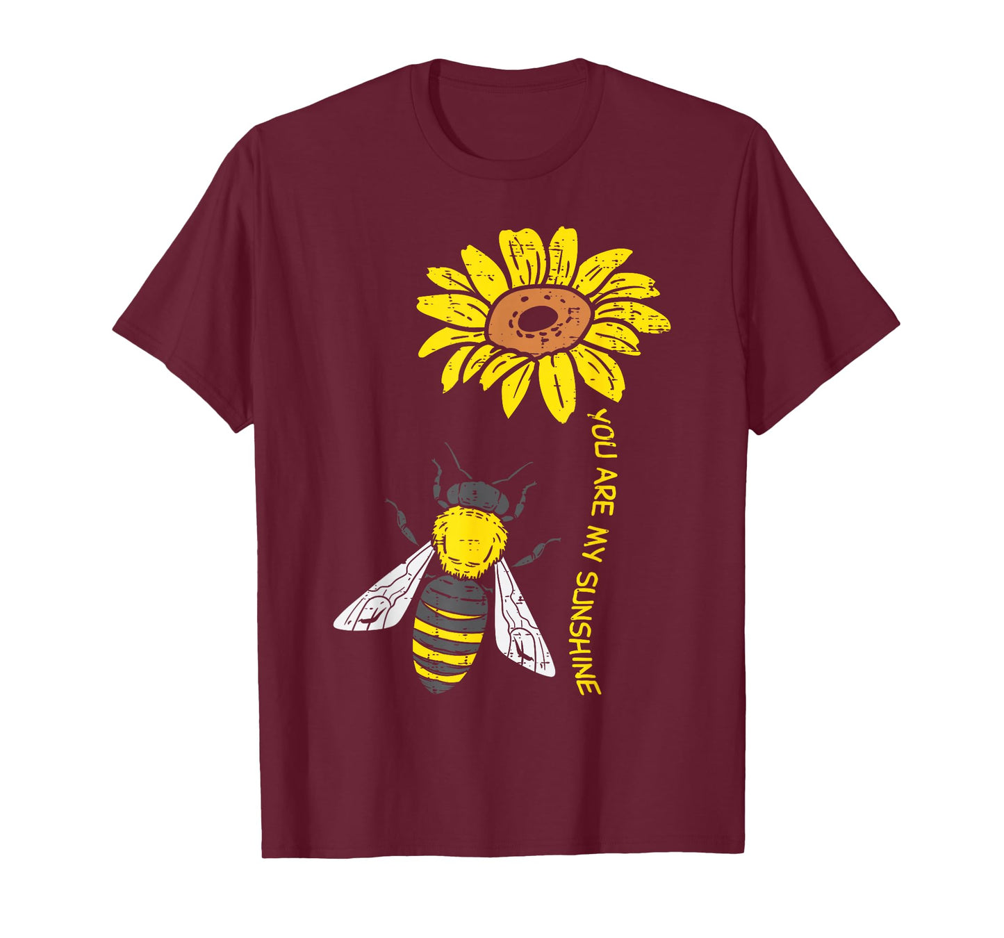 Sunflower Bee You Are Sunshine Vintage Nature Environment T-Shirt