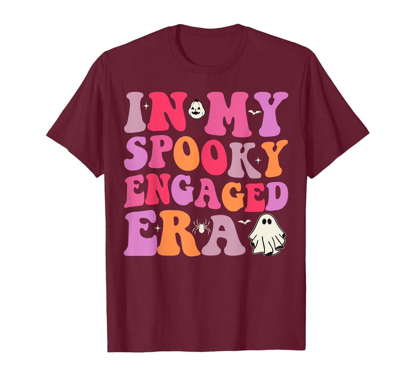In My Spooky Engaged Era Halloween Bride Girl Bachelorette T-Shirt