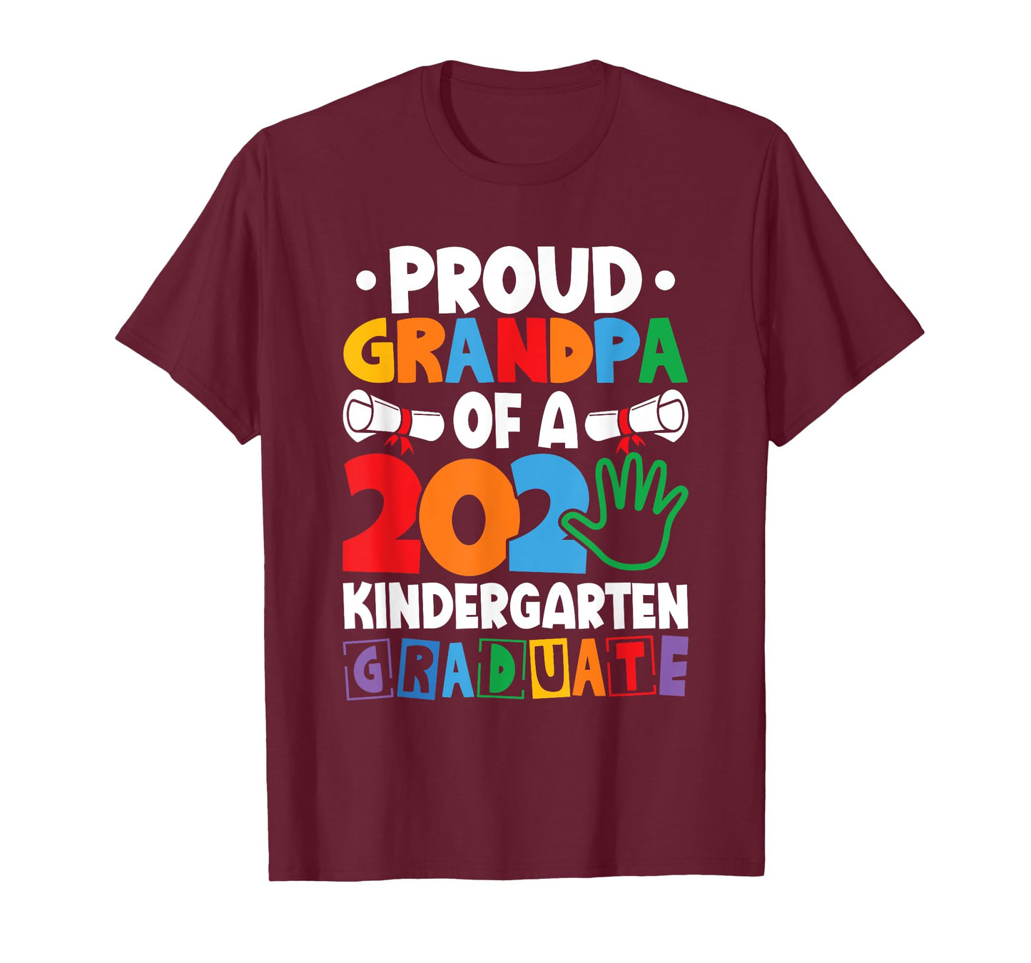 Proud Grandpa Class of 2025 Kindergarten Graduate Graduation T-Shirt