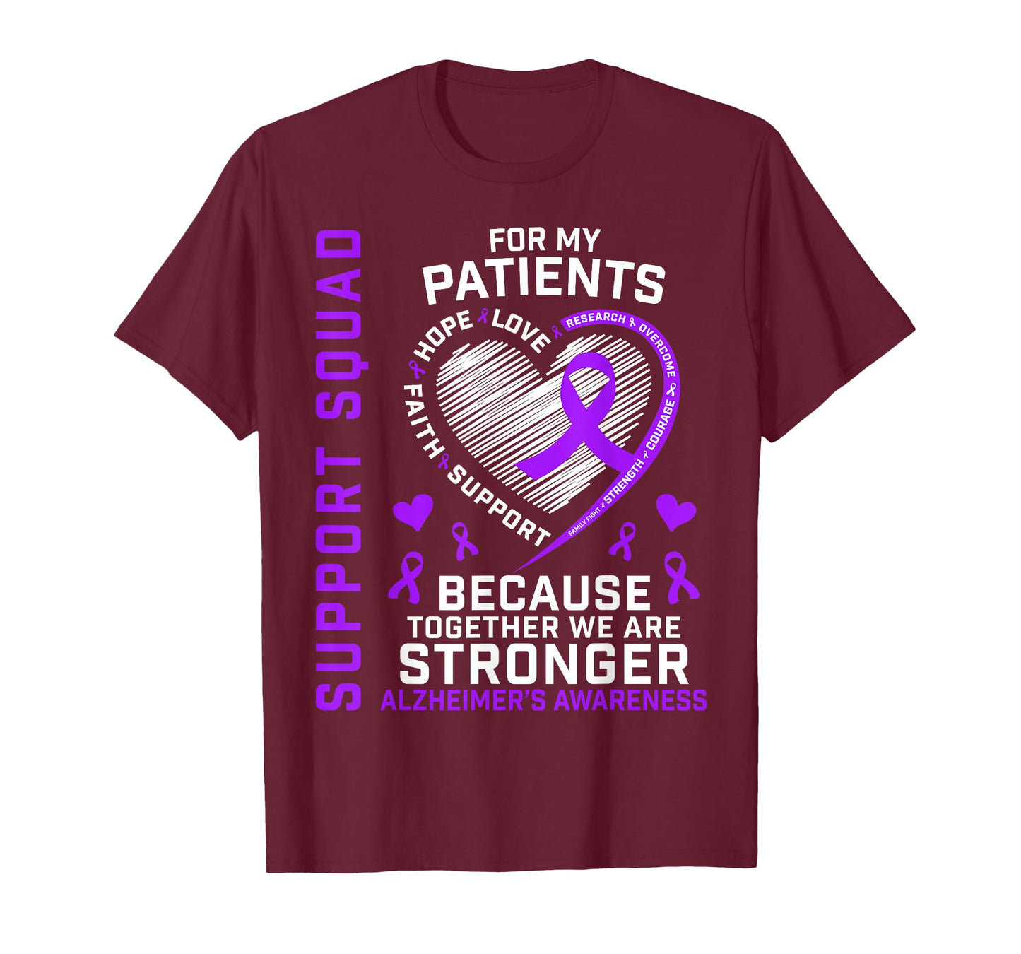 Support Crew RN Nurse Alzheimers Awareness Products Dementia T-Shirt