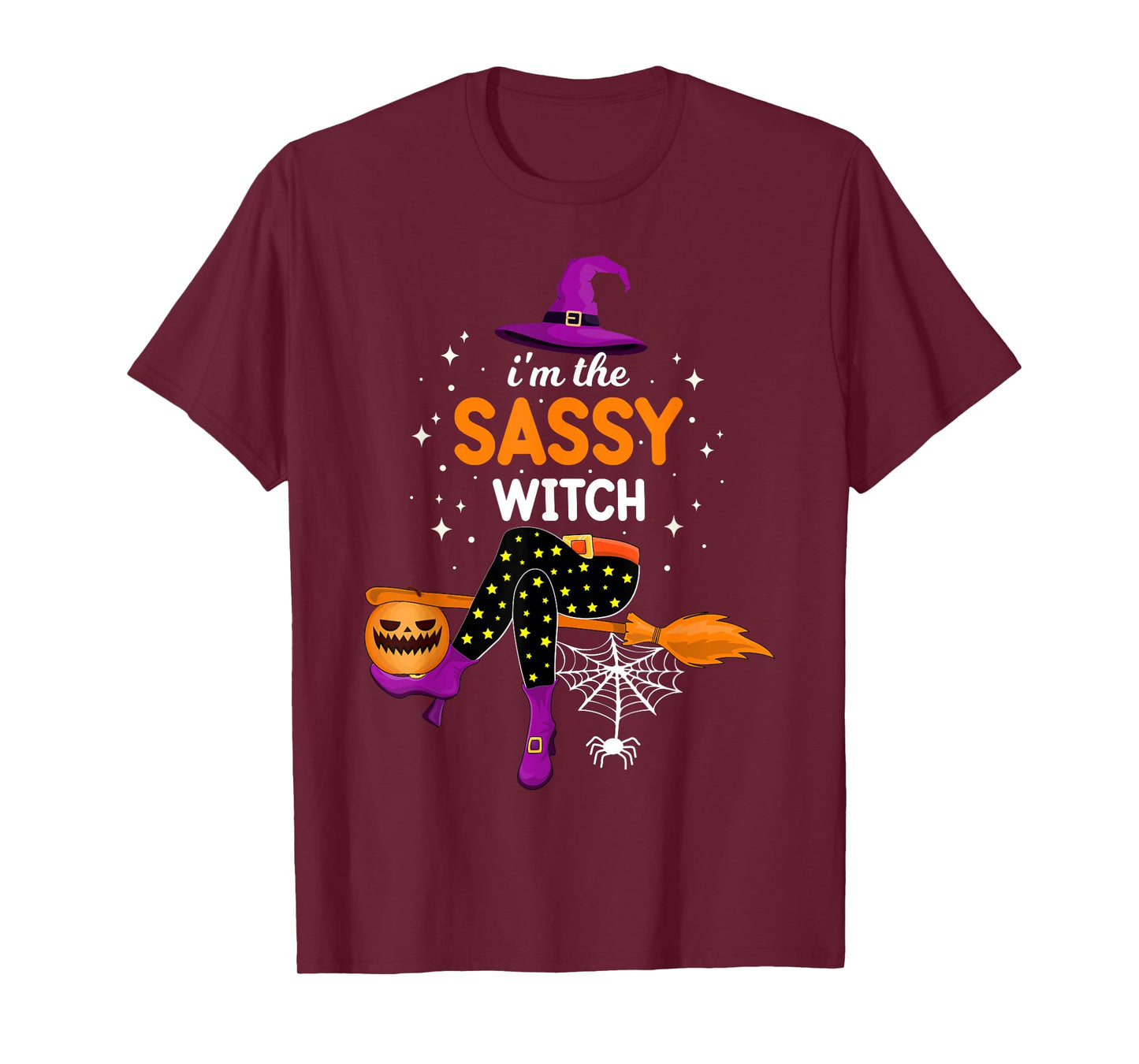 I'm The Sassy Witch Halloween Costume Matching Girls Women T-Shirt