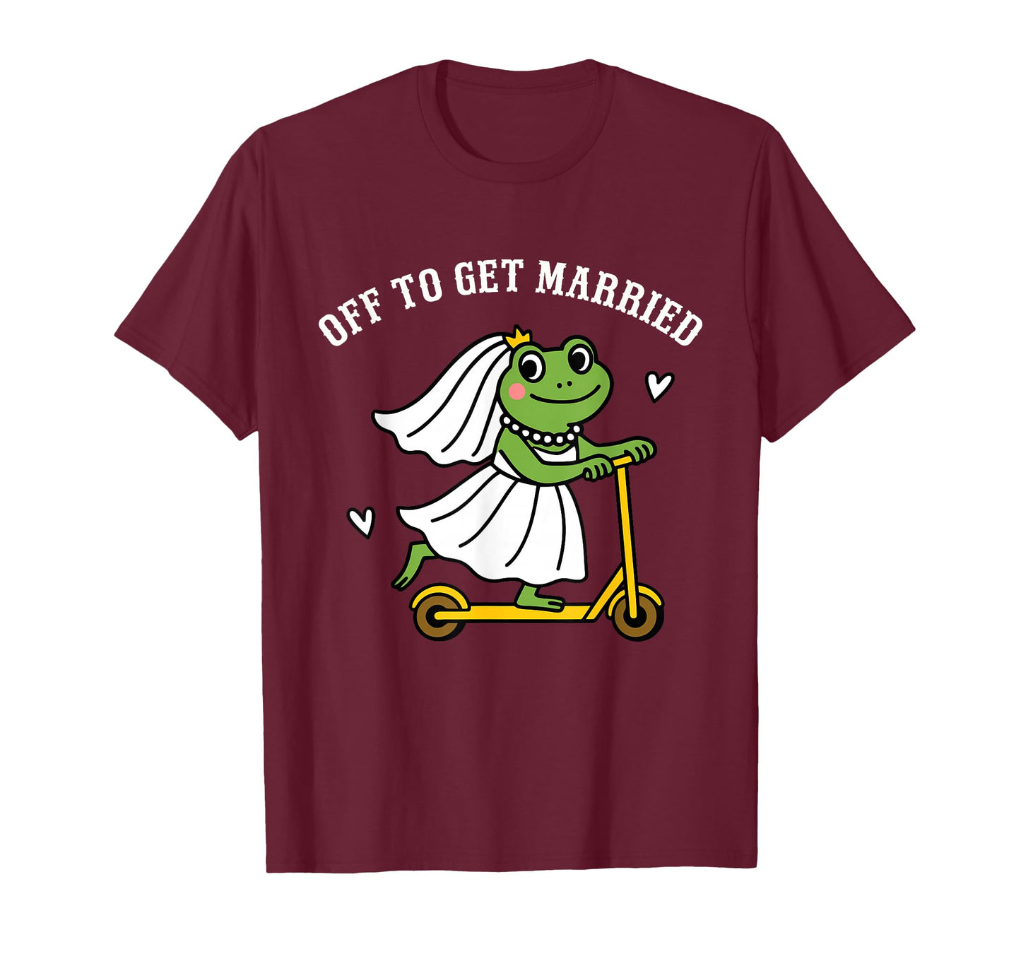 Off to Get Married Frog Bride Bridal Wedding Party Quote T-Shirt