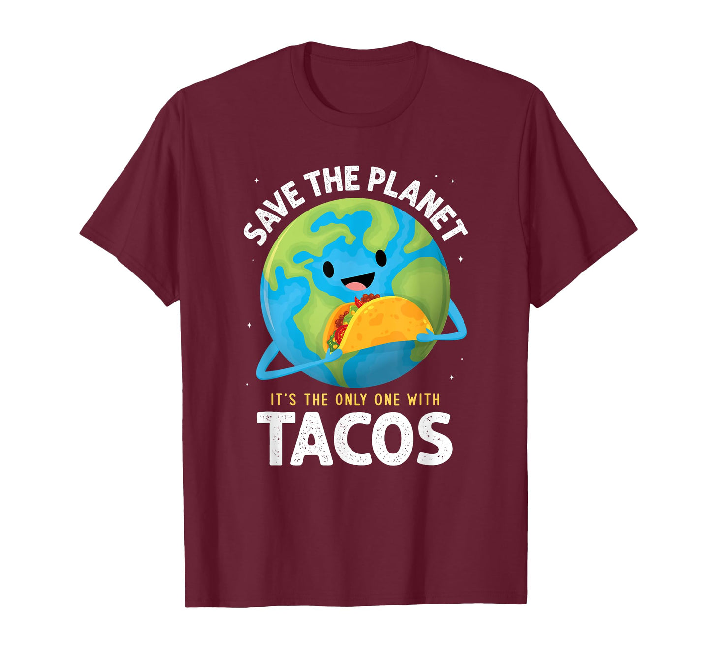 Save the Planet Its the Only One with Tacos Earth Day kids T-Shirt