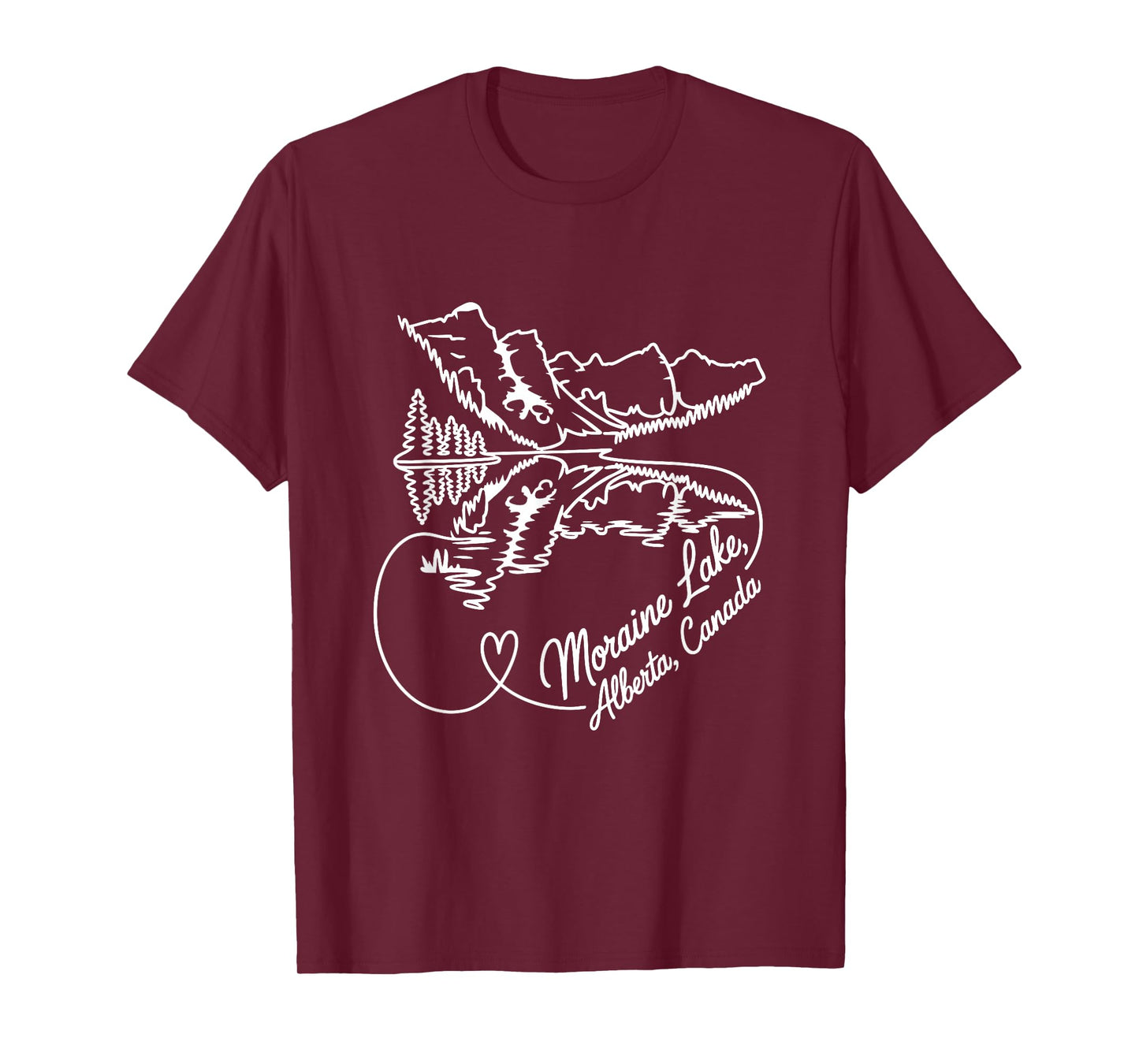 Moraine Lake, Alberta, Canada Signature Heart Art – Souvenir T-Shirt