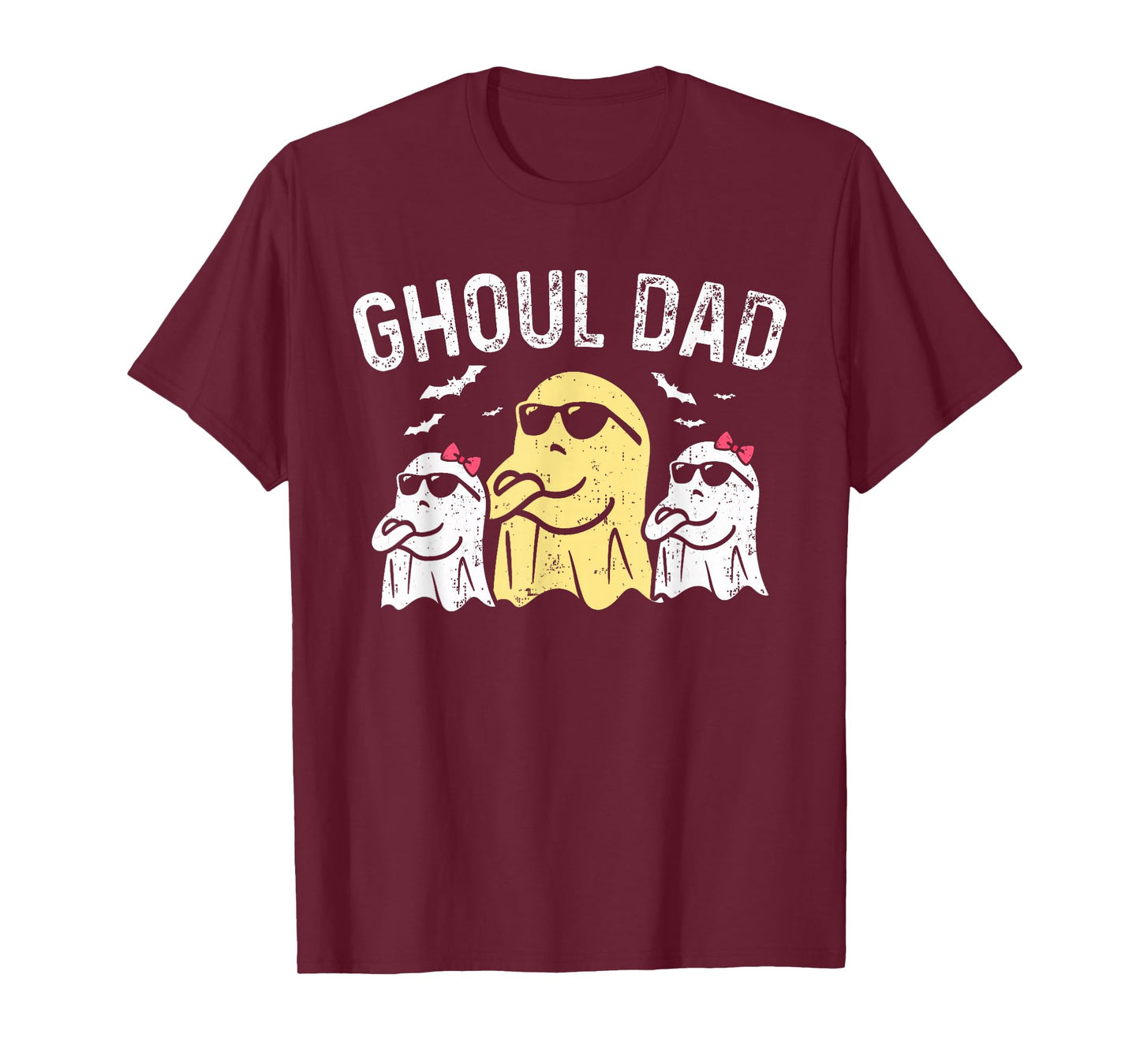 Ghoul Dad Funny Halloween Daddy Ghost Vintage T-Shirt