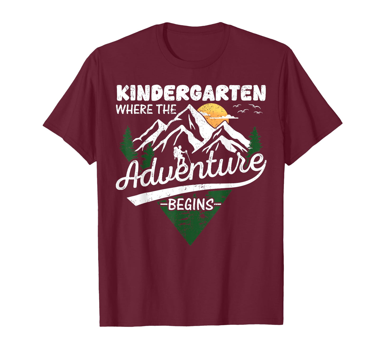 Kindergarten Adventure Begins 1st Day Of School Teacher Kids T-Shirt