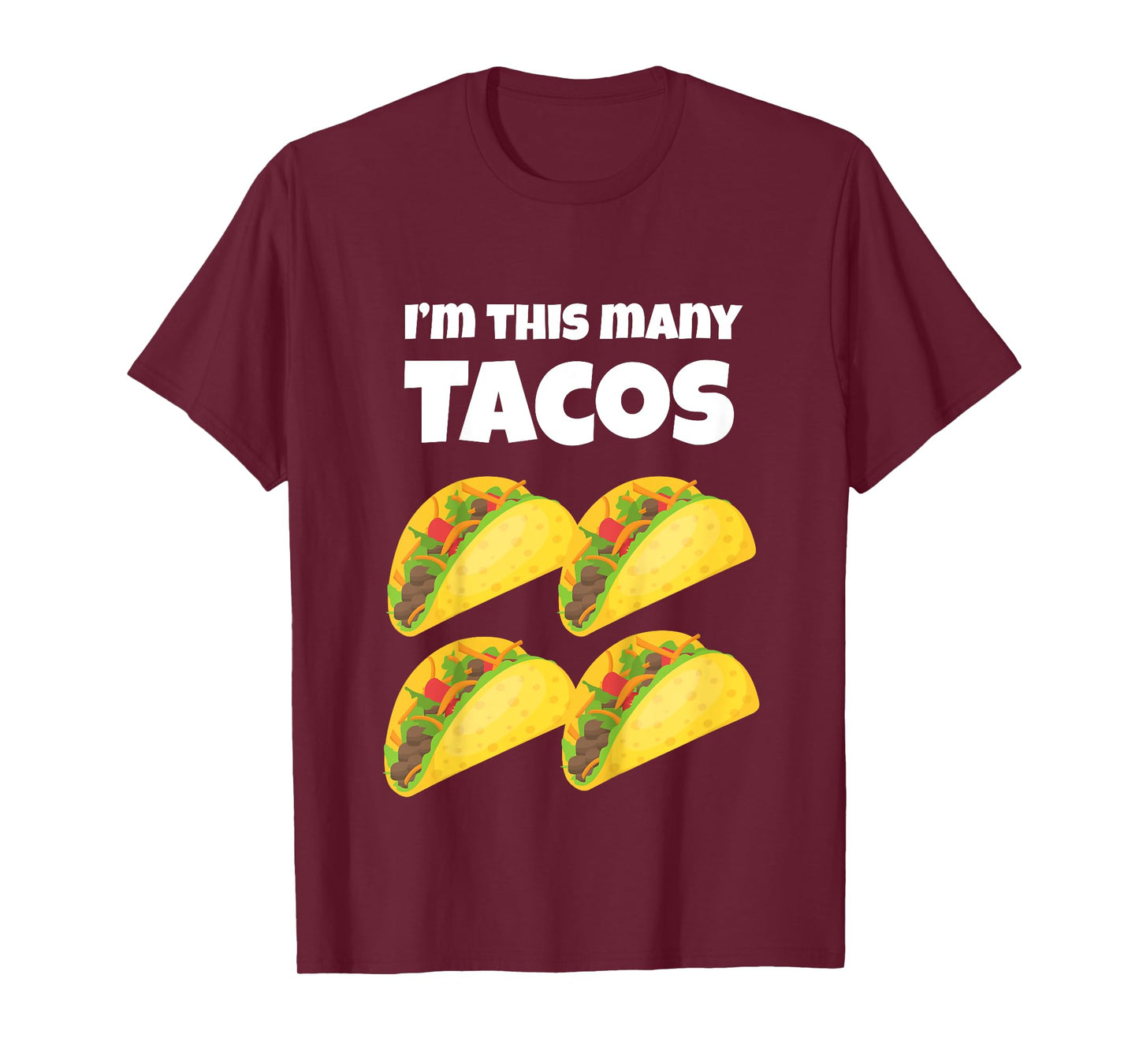 Cute Taco 4th Birthday I'm This Many Tacos 4-Year-Old T-Shirt