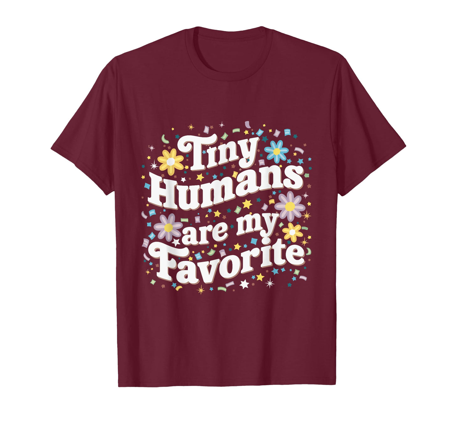 Tiny Humans Are My Favorite Pediatric NICU Nurse Groovy T-Shirt