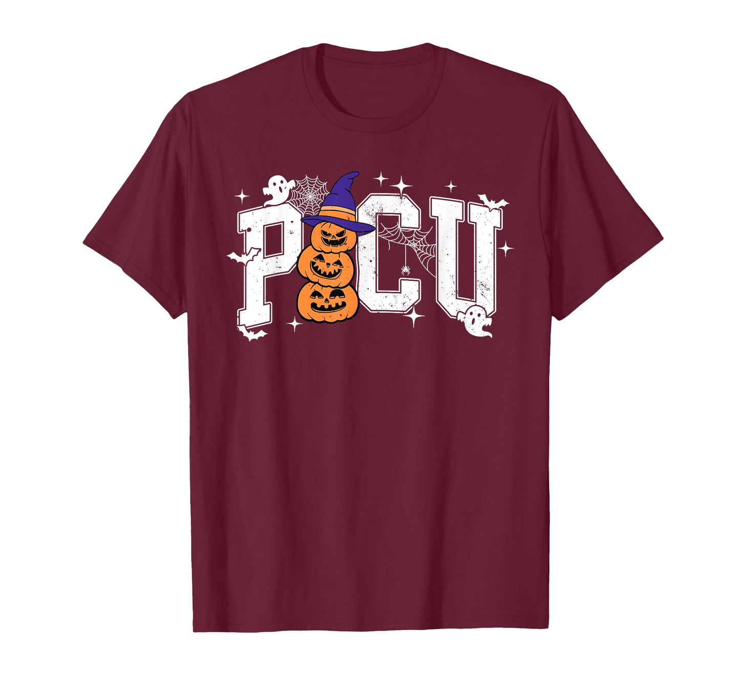 PICU Nurse Halloween Hospital Party Funny Nursing Students T-Shirt