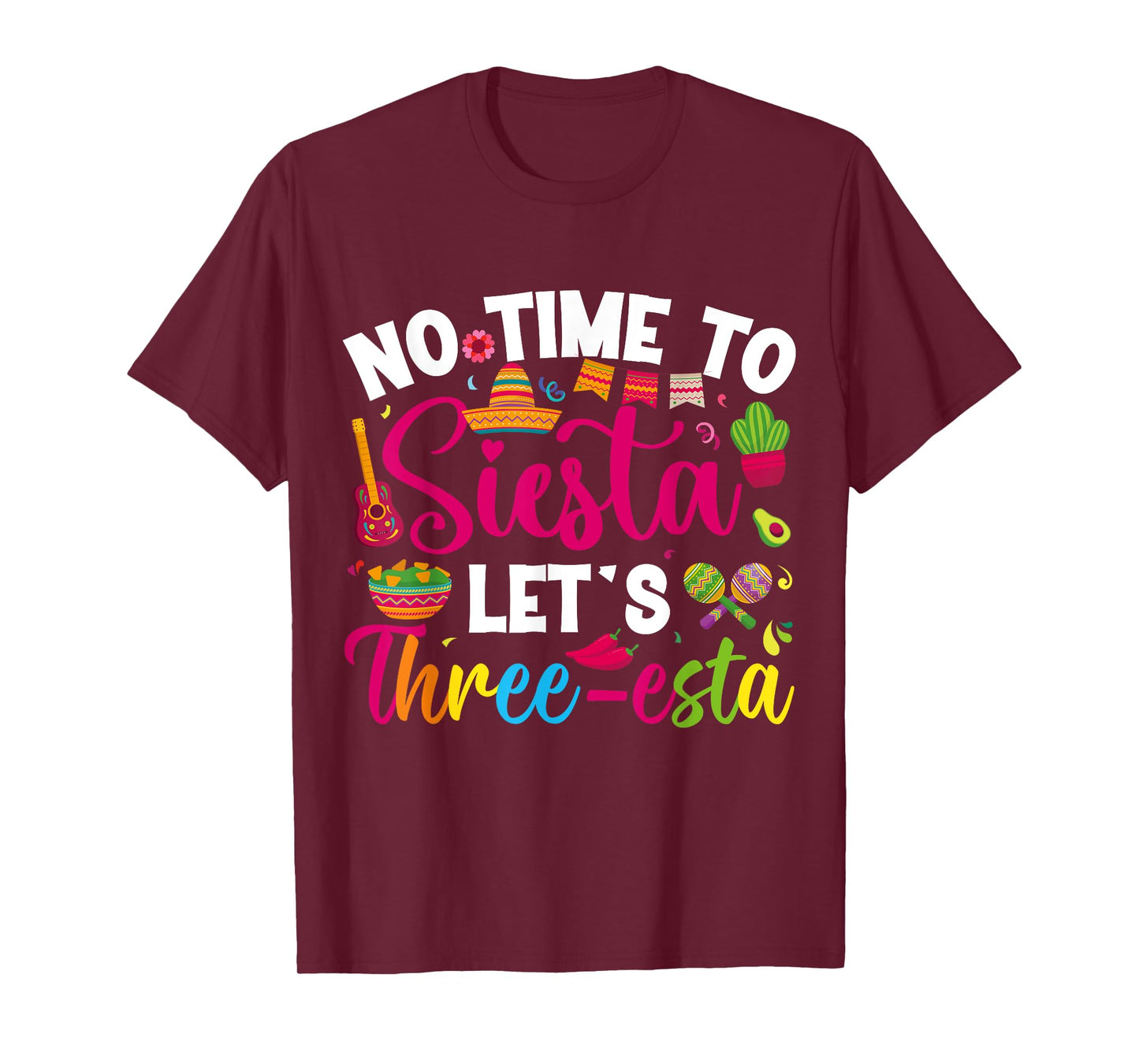 3 Year Old Three Esta Mexican 3rd Birthday Kids T-Shirt