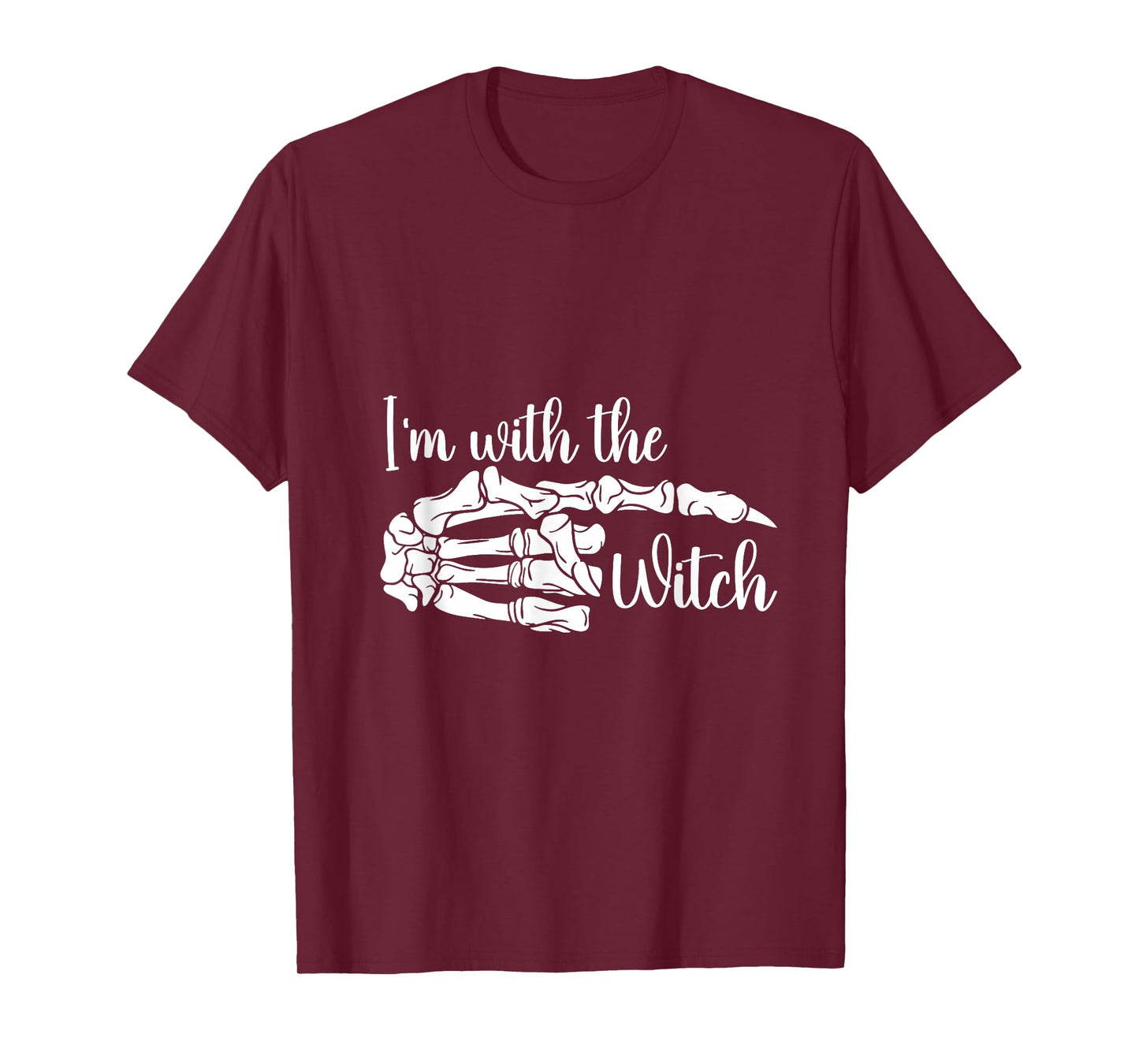 I'm with The Witch Funny Halloween Couples Men Women T-Shirt