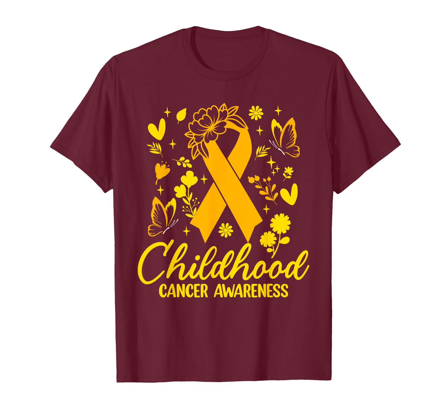 Ribbon Childhood Cancer Awareness Month Kids Family Survivor T-Shirt