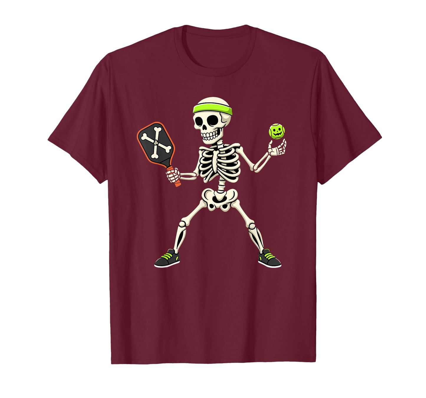 Funny Pickleball Skeleton Halloween Costume T-Shirt