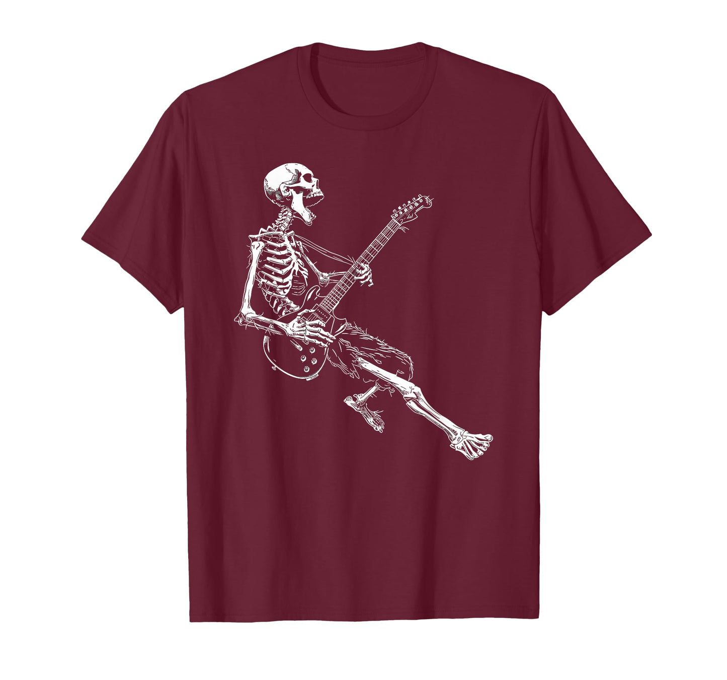 Skeleton playing Guitar Rock And Roll Band Rock On men woman T-Shirt