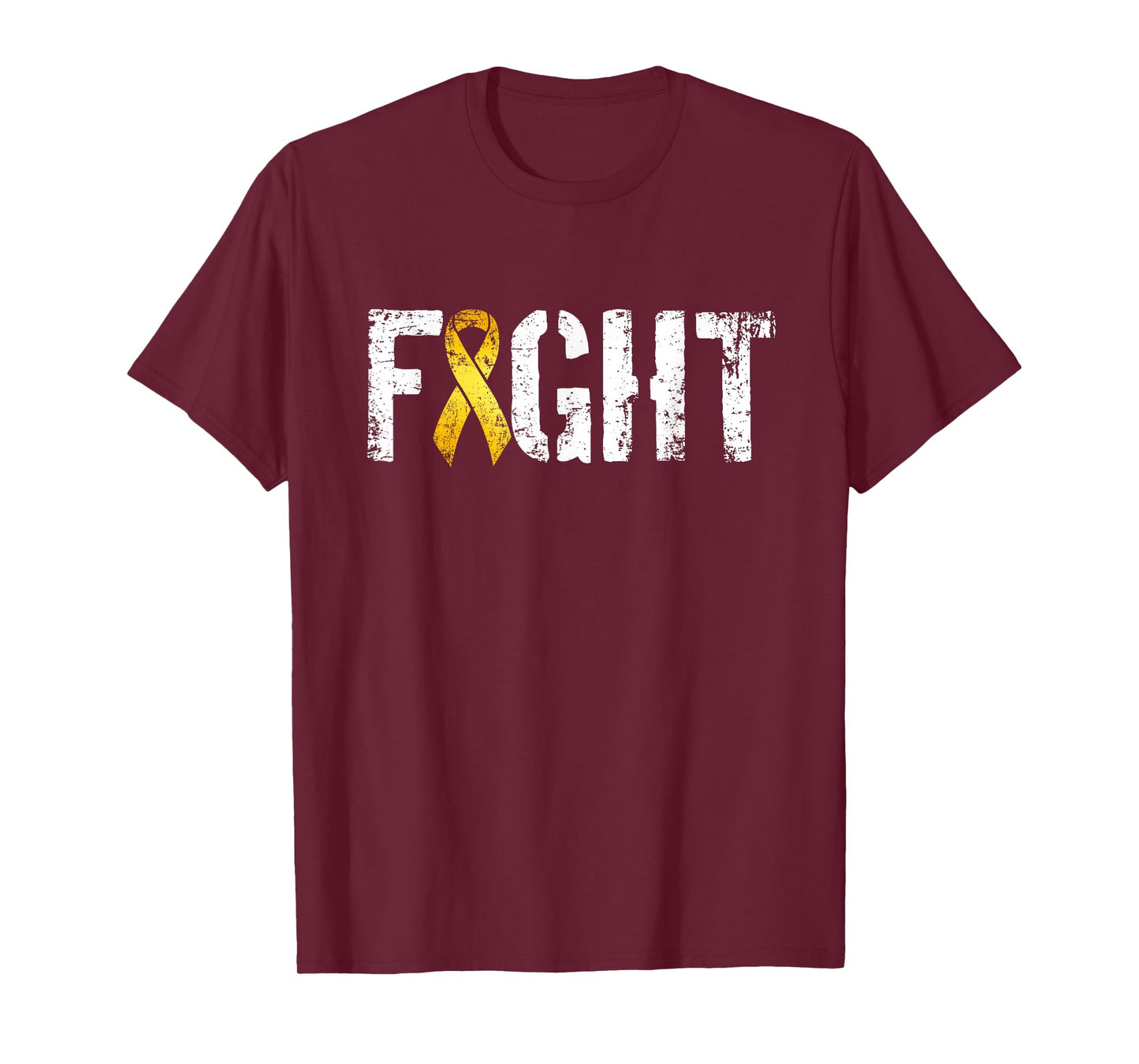 Fight Childhood Cancer Military Style Awareness Ribbon T-Shirt