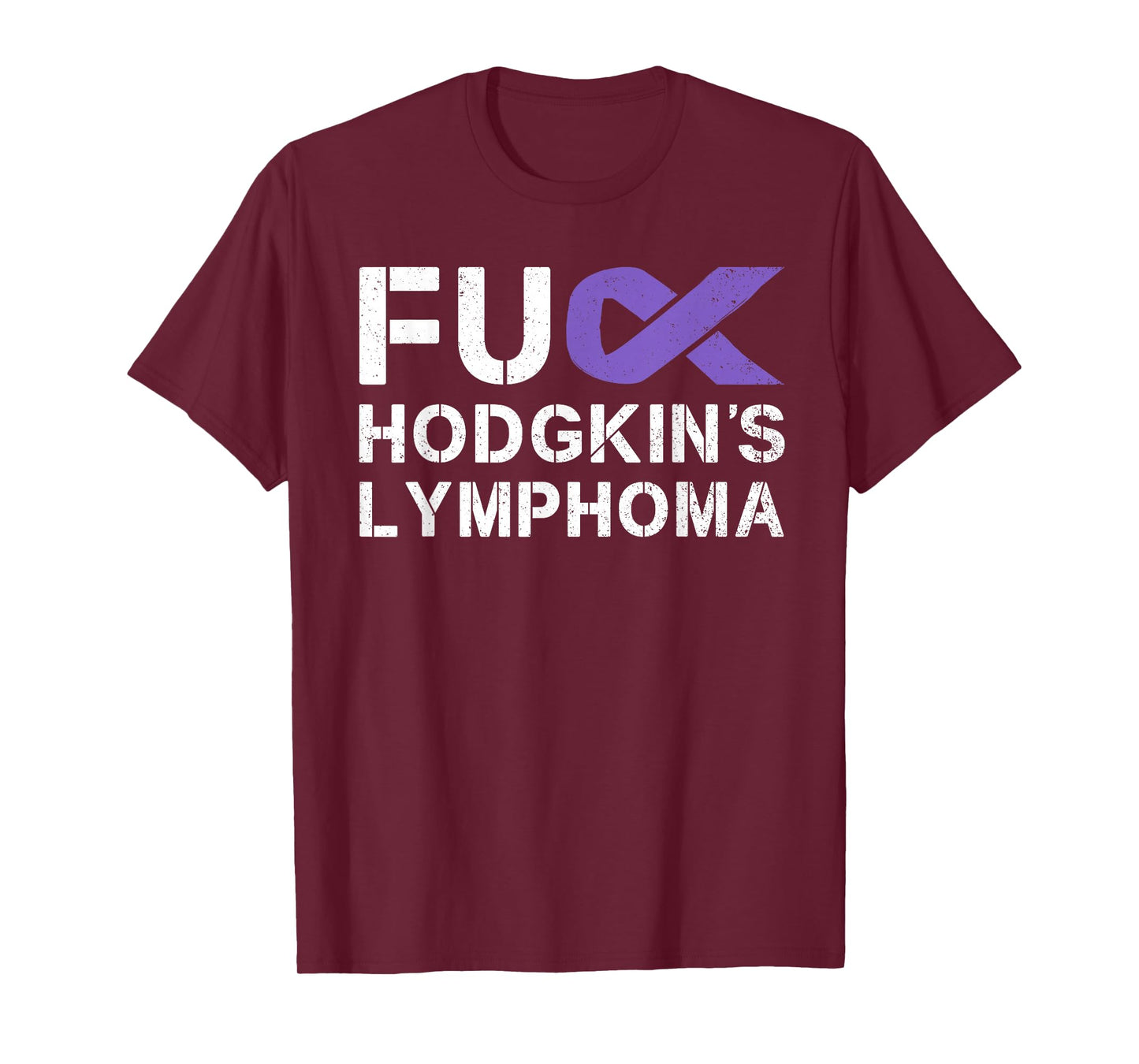Fuck Hodgkin's Lymphoma Cancer Awareness Ribbon Support T-Shirt