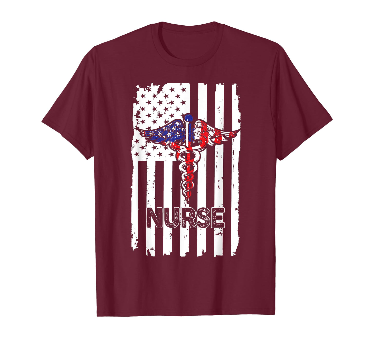 Nurse 365 Nurse American US Flag T-Shirt
