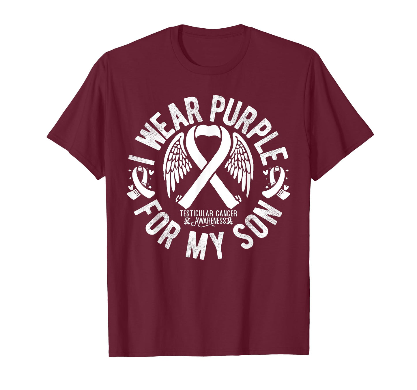 I Wear Purple For My Son Testicular Cancer Awareness T-Shirt