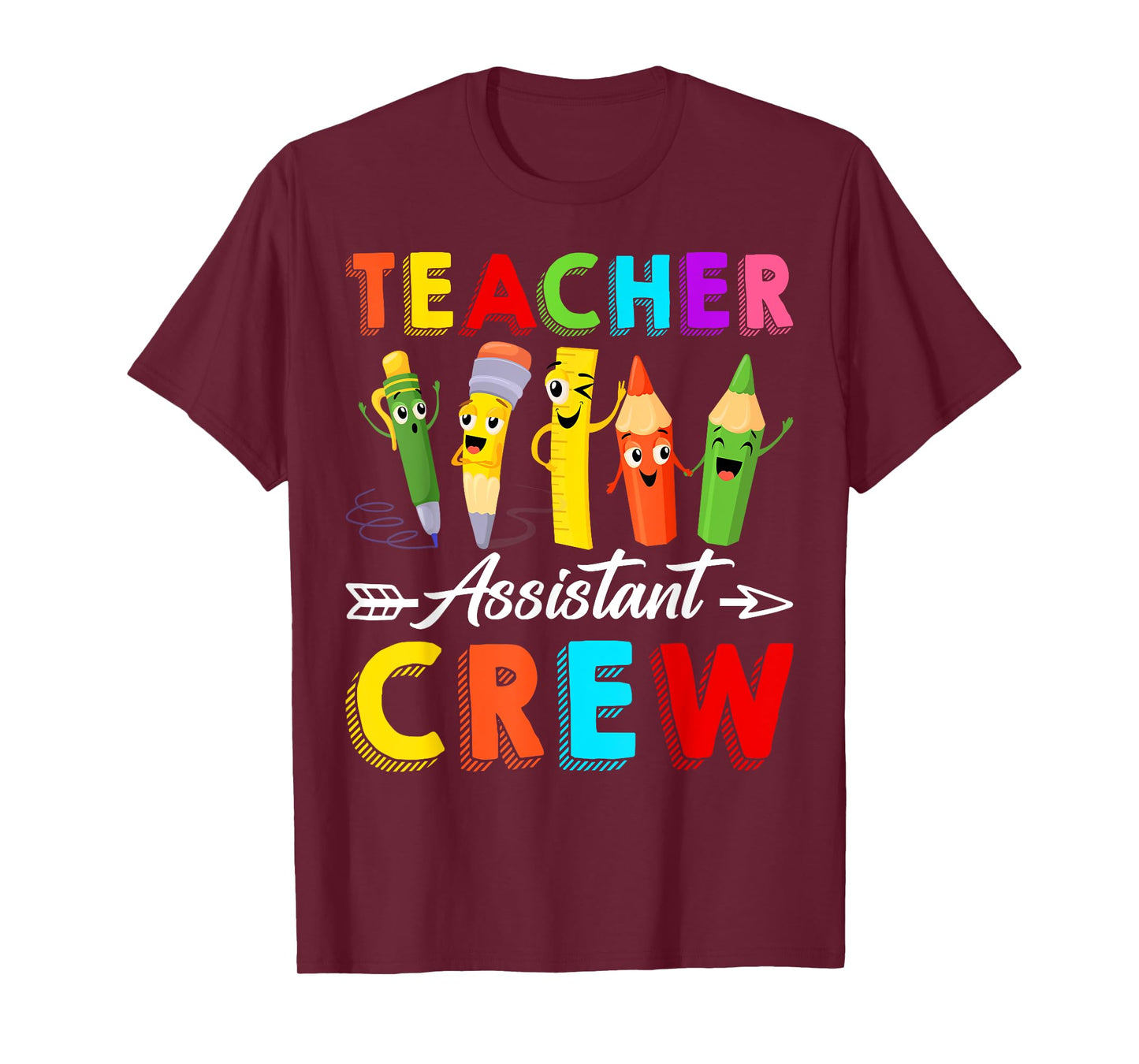 Teacher Assistant CrewTeacher Appreciation Back To School Men Women Girls Kids T-Shirt