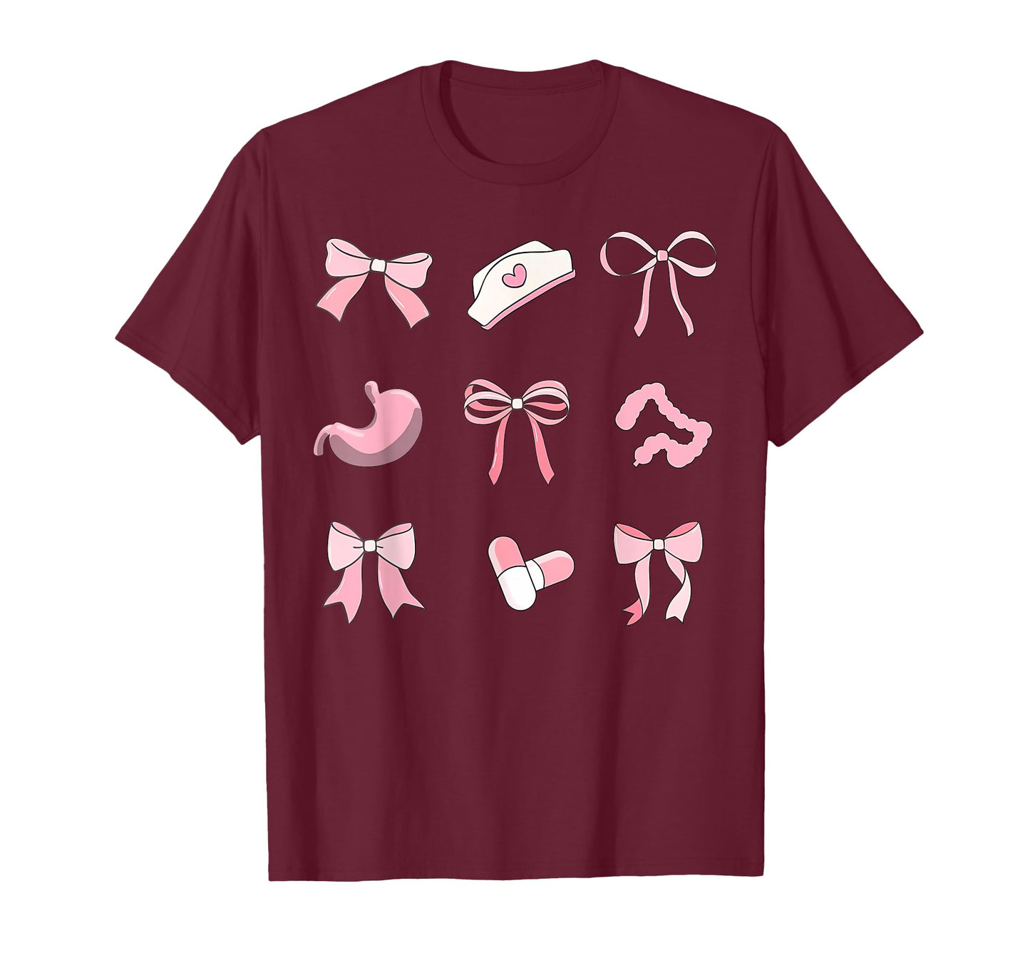 Pink Coquette Bow Endoscopy Nurse Gi Colon Gastrointestinal T-Shirt