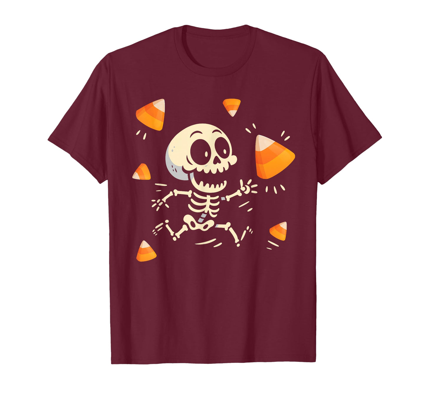 Funny Candy Costume Halloween Spooky Skeleton Skull Outfit T-Shirt
