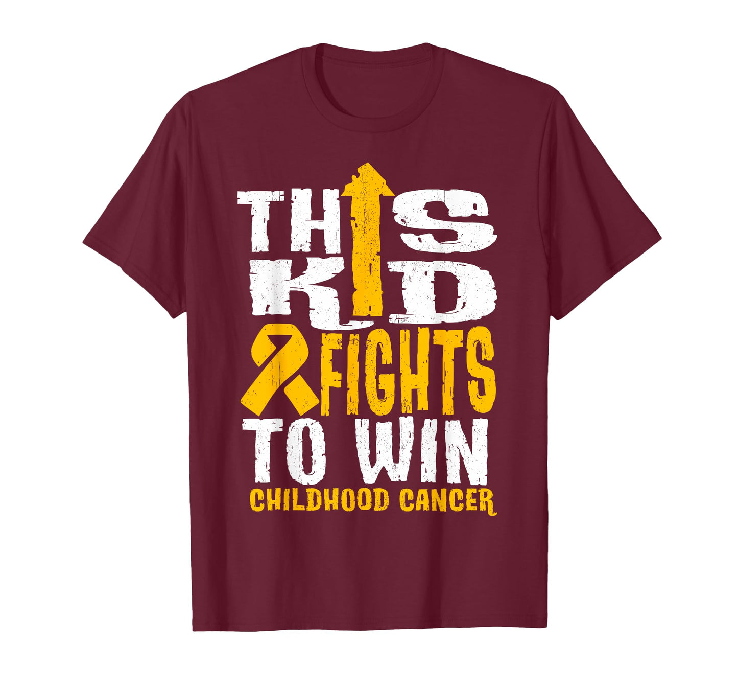 This Kid Fights to Win Childhood Cancer Awareness Boys Girls T-Shirt