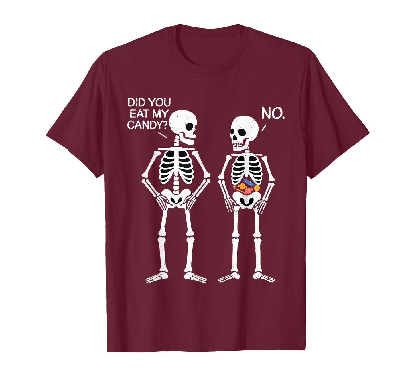 Did You Eat My Candy Skeleton Halloween Meme Funny Spooky T-Shirt