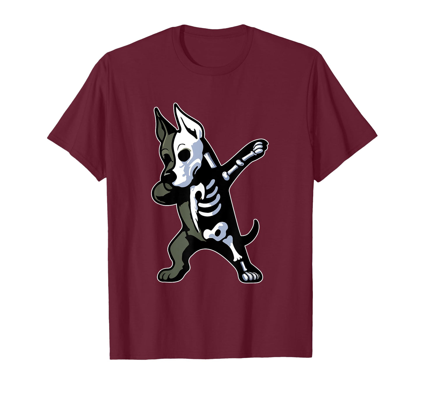 Dabbing Great Dane Half Skeleton Halloween Costume Owner T-Shirt