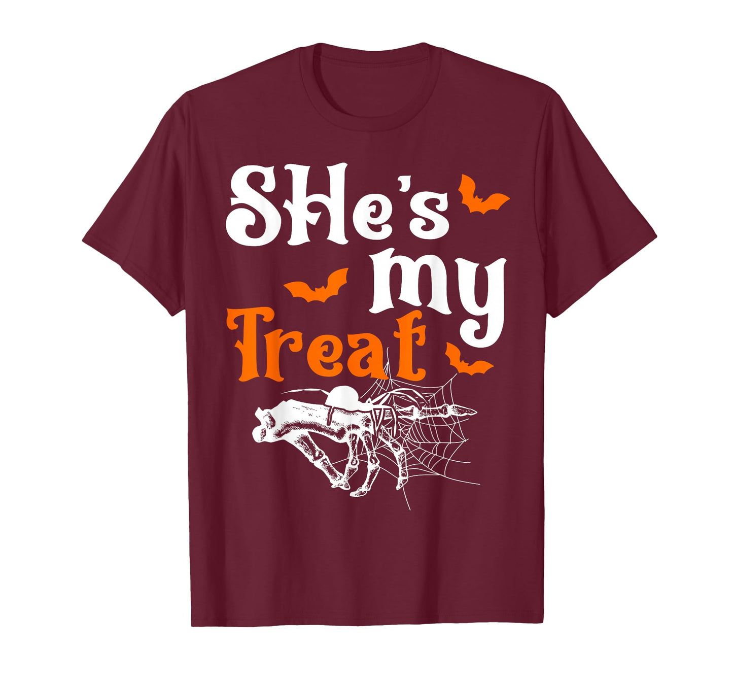 She's My Treat Skeleton Couples Matching Couple Halloween T-Shirt
