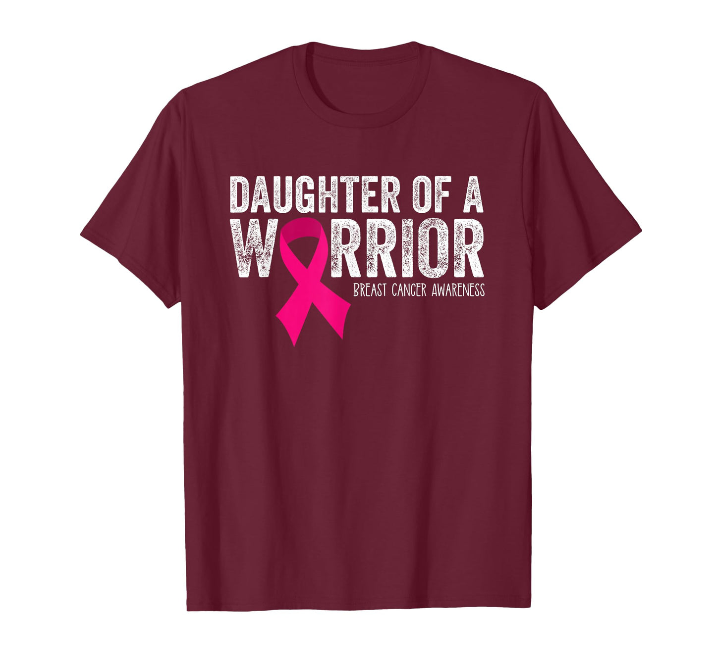 Daughter of a Warrior Breast Cancer Awareness Pink Ribbon T-Shirt