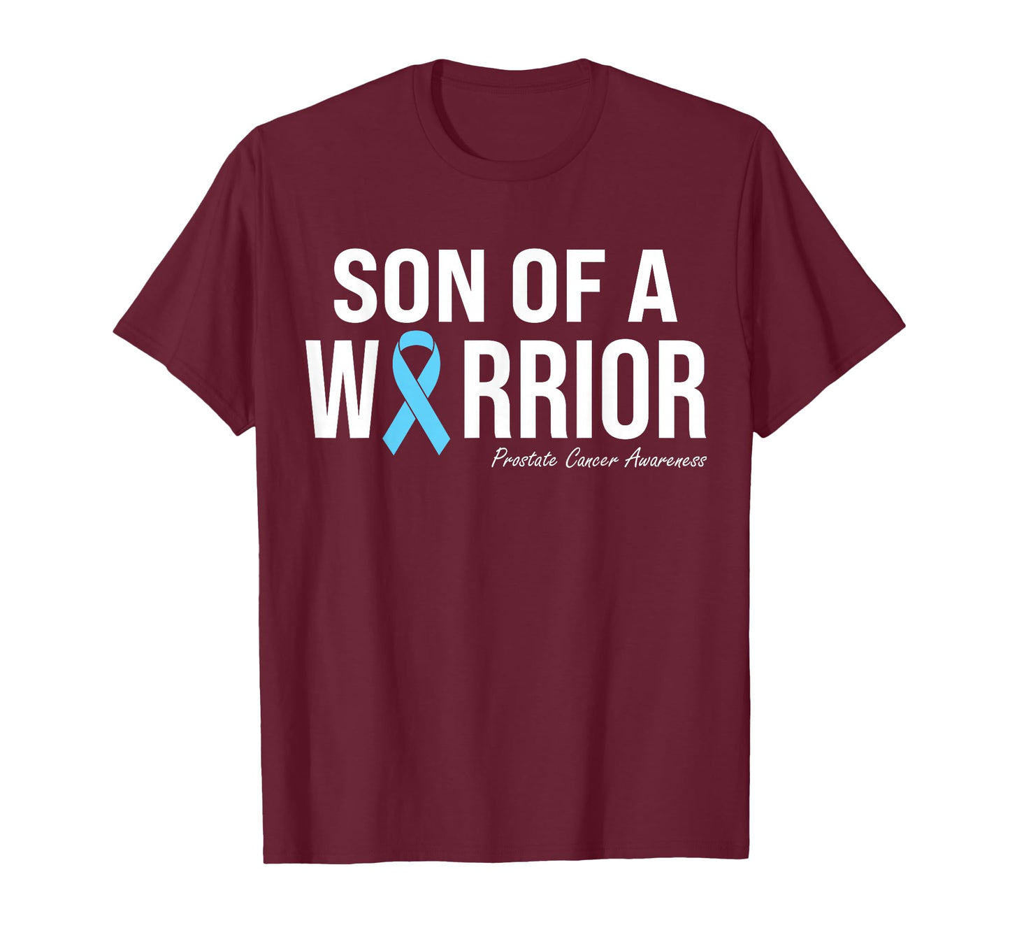 Family Prostate Cancer Awareness Light Blue Son of a Warrior T-Shirt