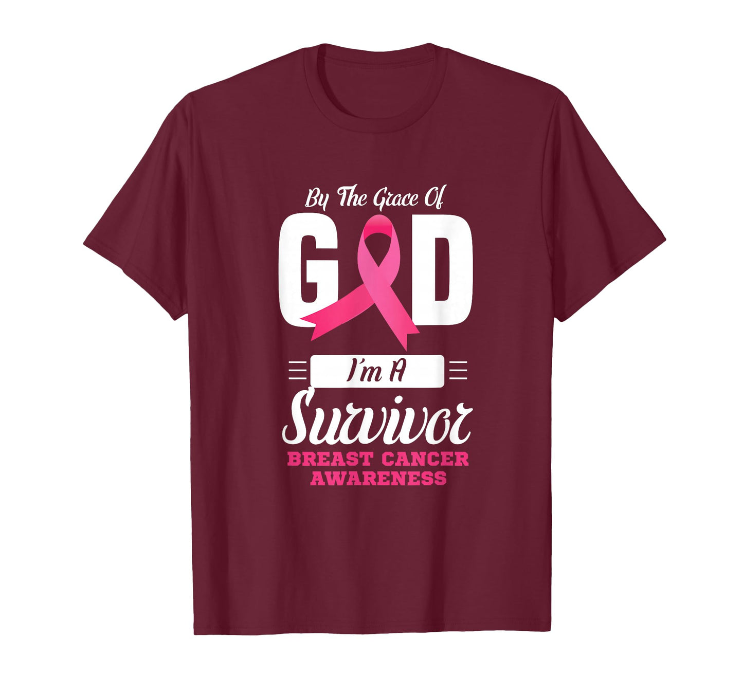 By the grace god I'm a survivor breast cancer awareness T-Shirt