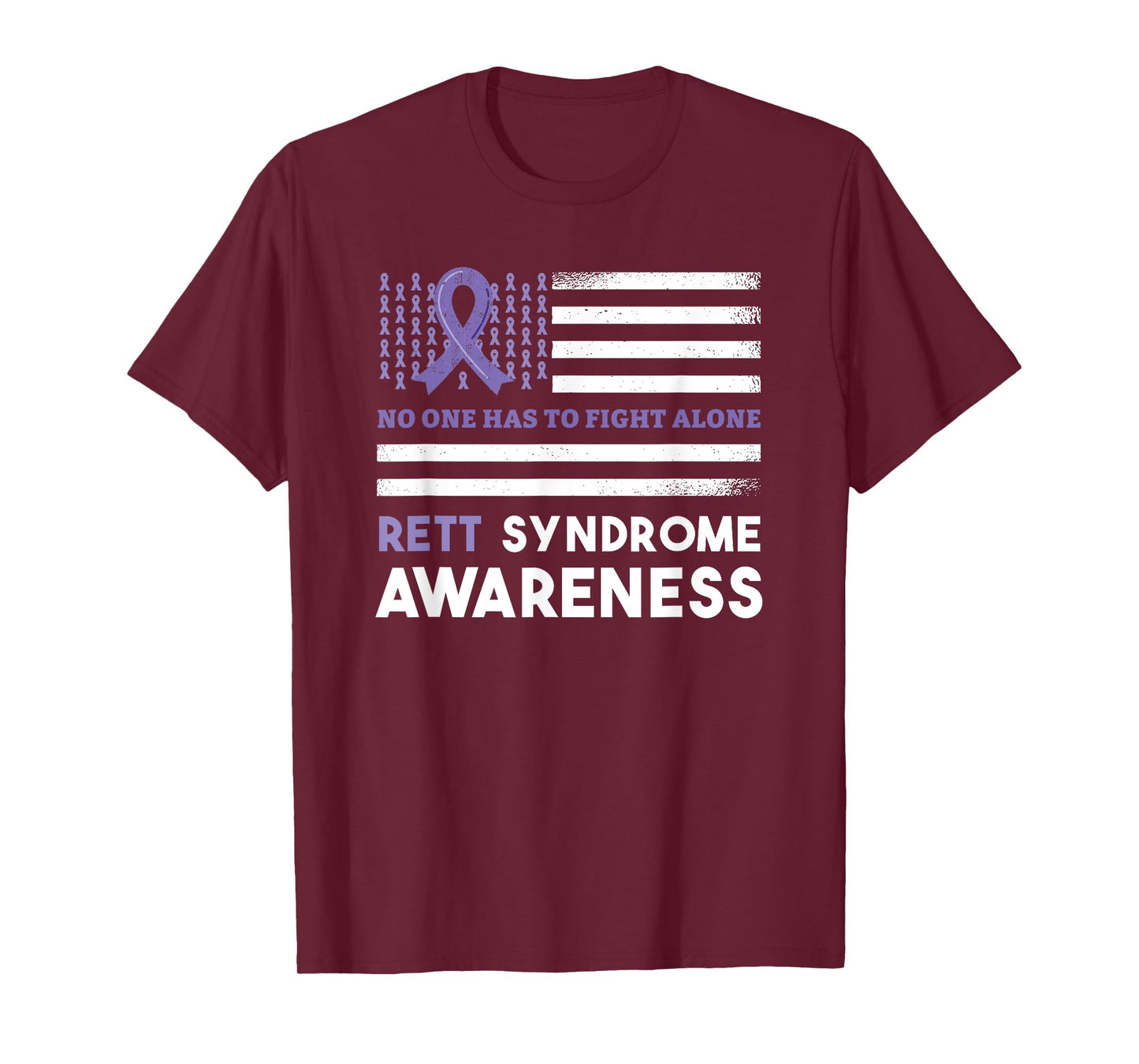Rett Syndrome Awareness Butterfly Ribbon Purple Support T-Shirt
