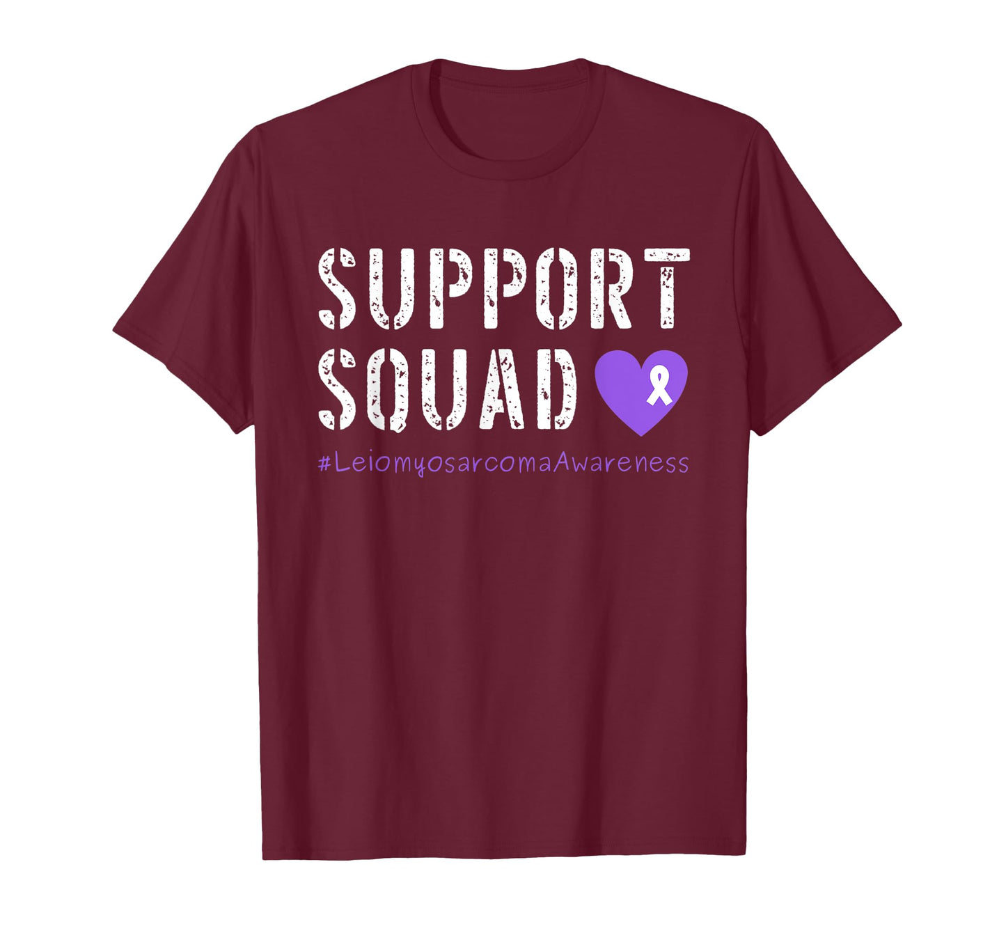 Purple Ribbon Men Women Kids Leiomyosarcoma Cancer Awareness T-Shirt